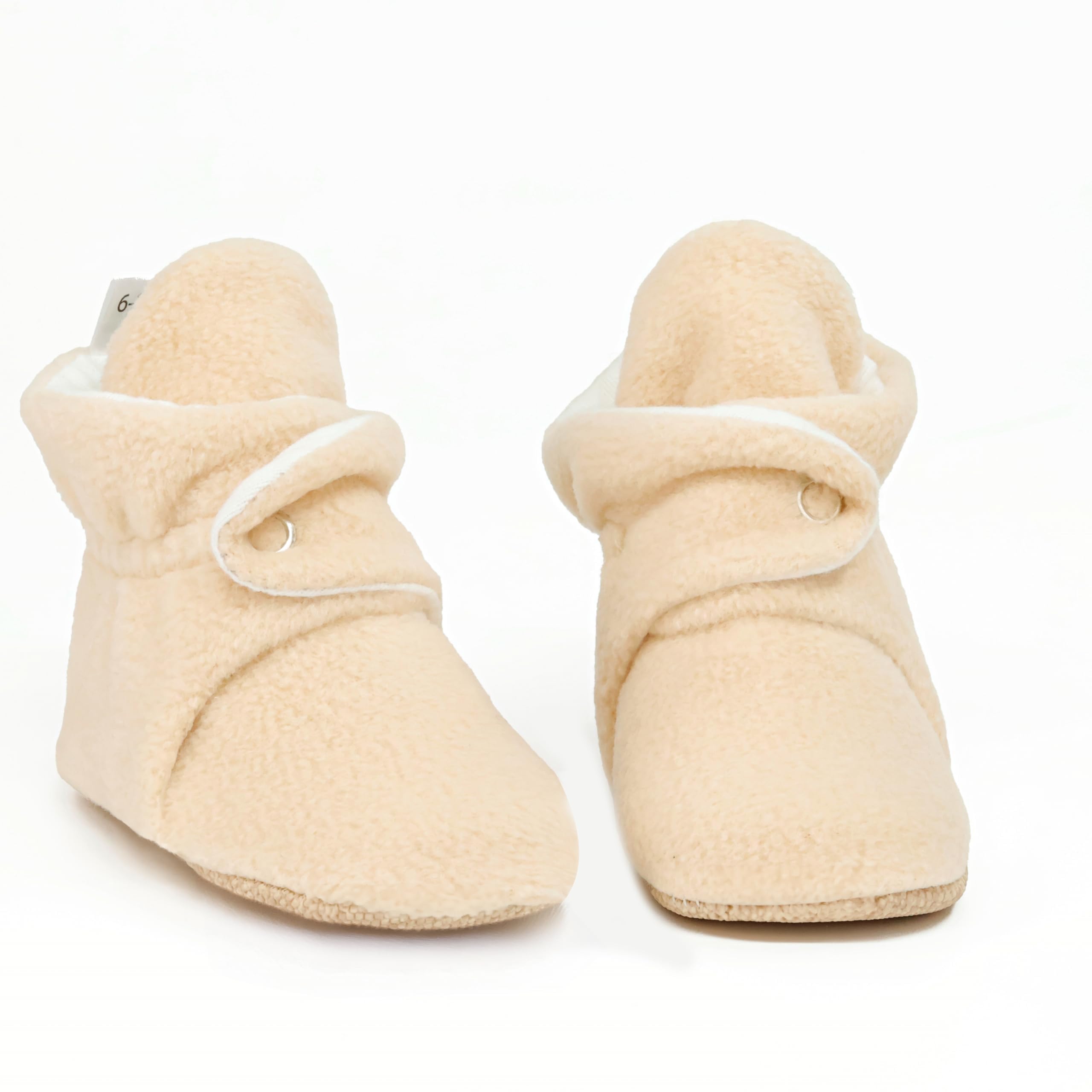 Ella Bonna Fleece Baby Booties - Warm Organic Infant Socks for Newborns & Toddlers | Soft Winter Booties for Indoor & Outdoor Use