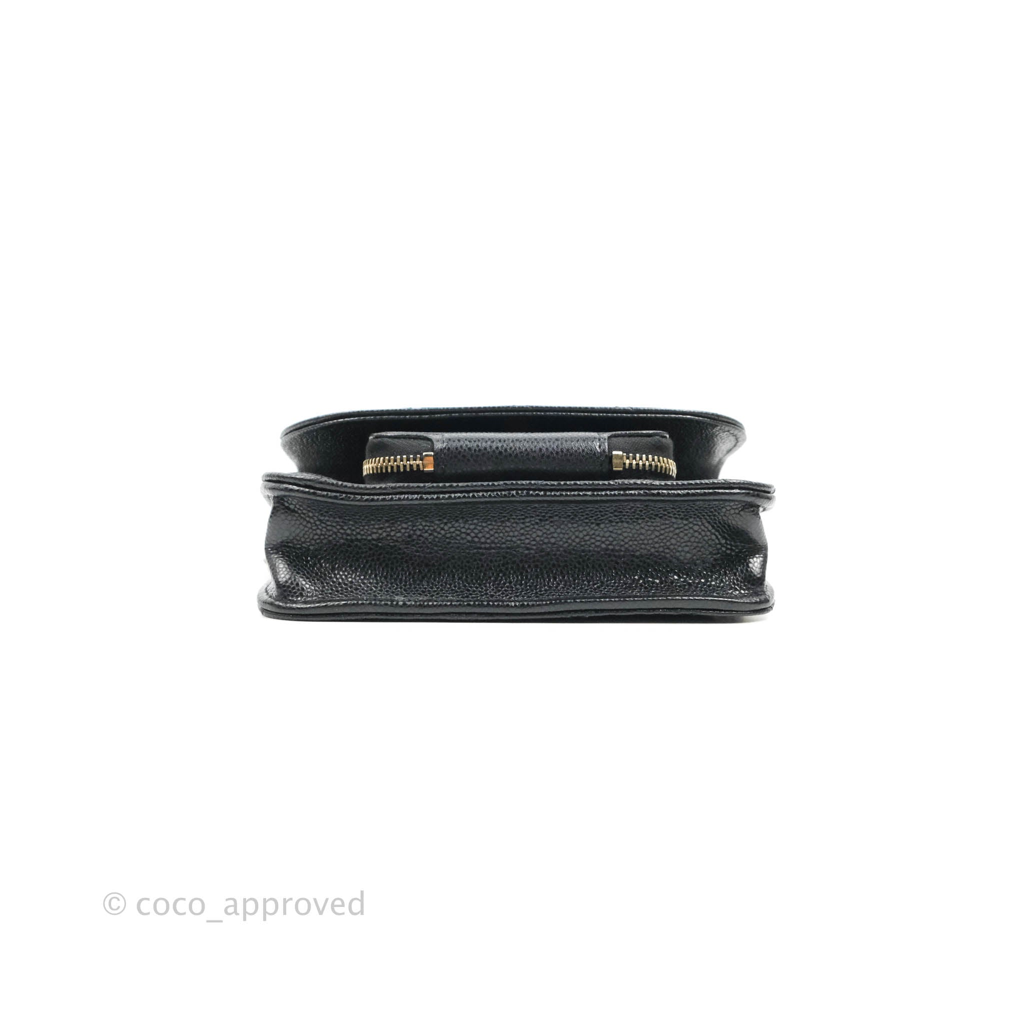 Chanel Business Affinity Clutch with Chain - Black Caviar Leather & Gold Hardware - Perfect for Work, Evening Events & Luxury Gift Giving