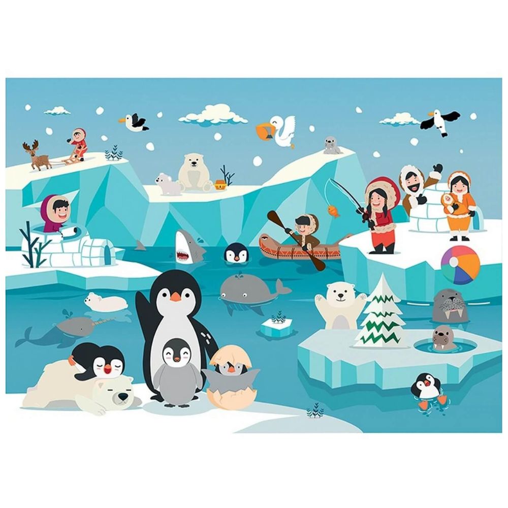 Calypto Jigsaw Puzzle - 36 Piece Eskimo Theme Arctic Adventure Puzzle for Kids & Adults - Perfect for Family Game Night & Winter Themed Decor