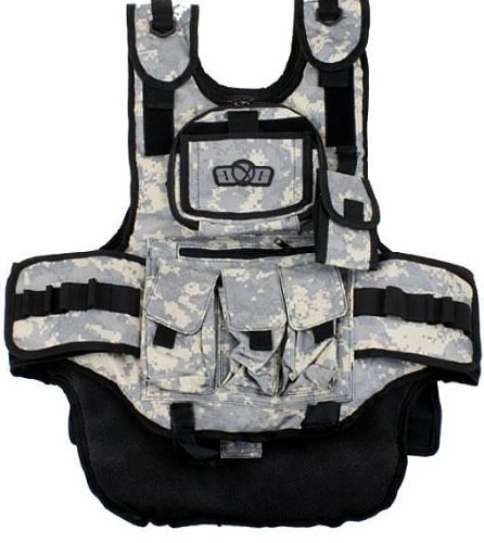 GXG Deluxe Tactical Paintball Vest (ACU) - Lightweight Adjustable Military Style Chest Rig for Airsoft & Outdoor Games | Perfect for Paintball, Airsoft, and Tactical Training