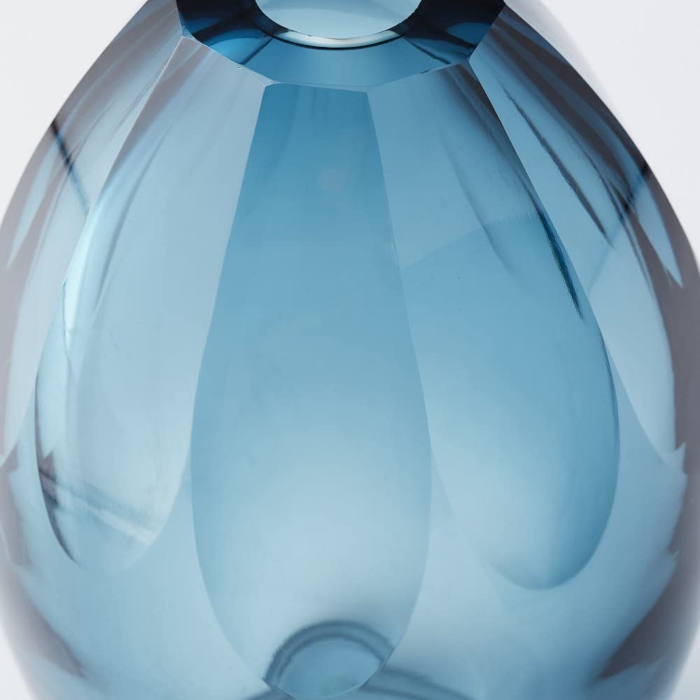 Cyan Design 10311 Cressida 9 Inch Blue Ceramic Vase - Small Decorative Flower Vase for Home Decor, Wedding Centerpieces & Tabletop Arrangements