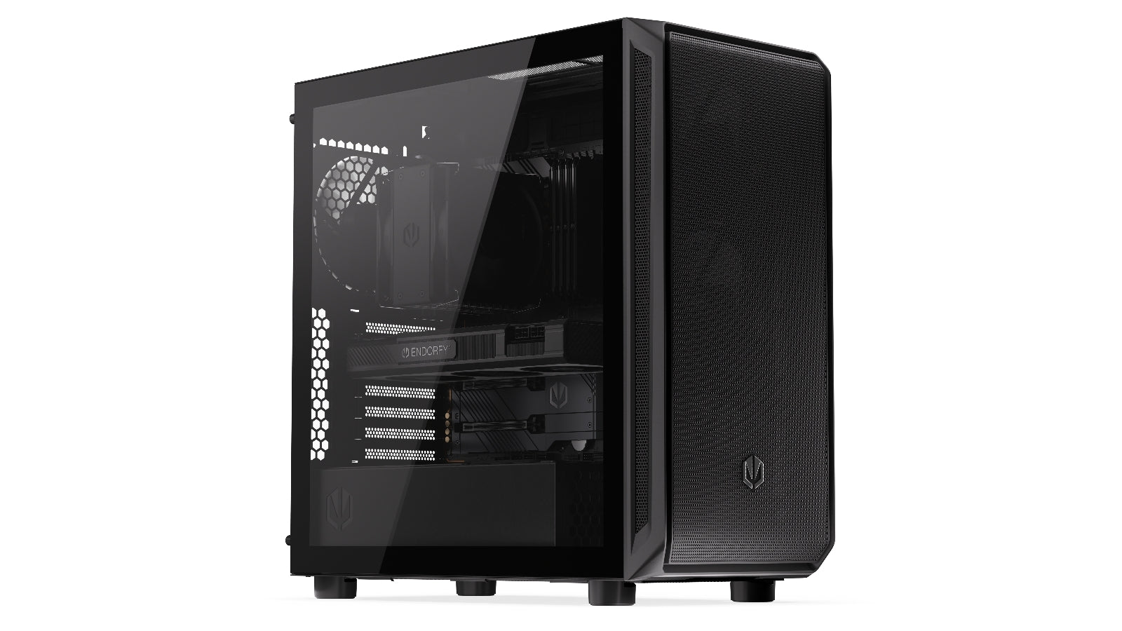 Endorfy Arx 700 Air ATX Mid Tower PC Gaming Case - High Airflow, Tempered Glass, RGB Fans (EY2A012) - Perfect for Gaming Rigs & Workstation Builds