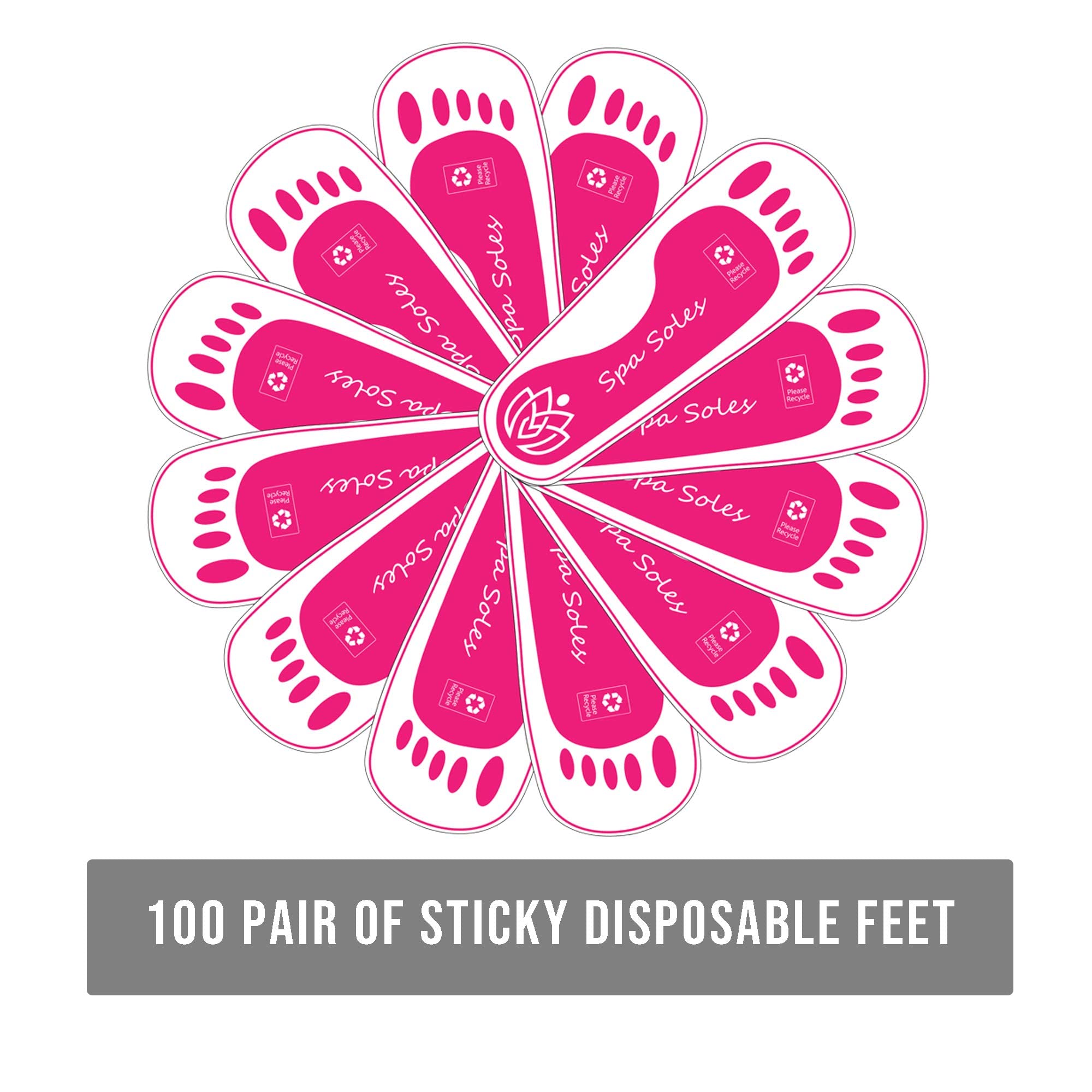 100 Pair Pink Disposable Spray Tan Feet Protector Pads - Self-Adhesive Sunless Tanning Shields for Airbrush & Spray Tan - Perfect for Salon, Home Use & Professional Spray Tanning Sessions