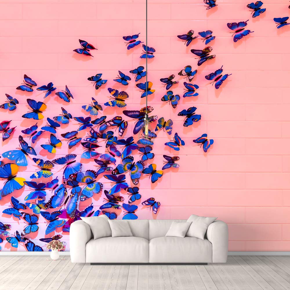 IDEA4WALL Vintage Floral Wall Murals - Peel and Stick Removable Wallpaper for Bedroom Decor (100x144 inches) - Beautiful Collage Wall Stickers for Home, Living Room & Nursery