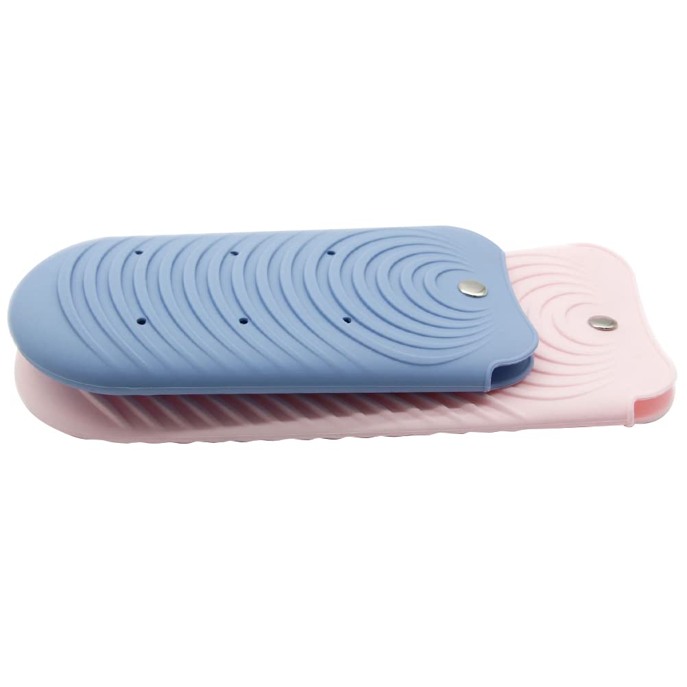 2-Pack Silicone Heat Insulation Covers for Hair Straightener & Curler - Protective Mat Pad for Styling Tools - Prevents Burns & Surface Damage - Perfect for Home Salon, Bathroom, Travel & Beauty Stations