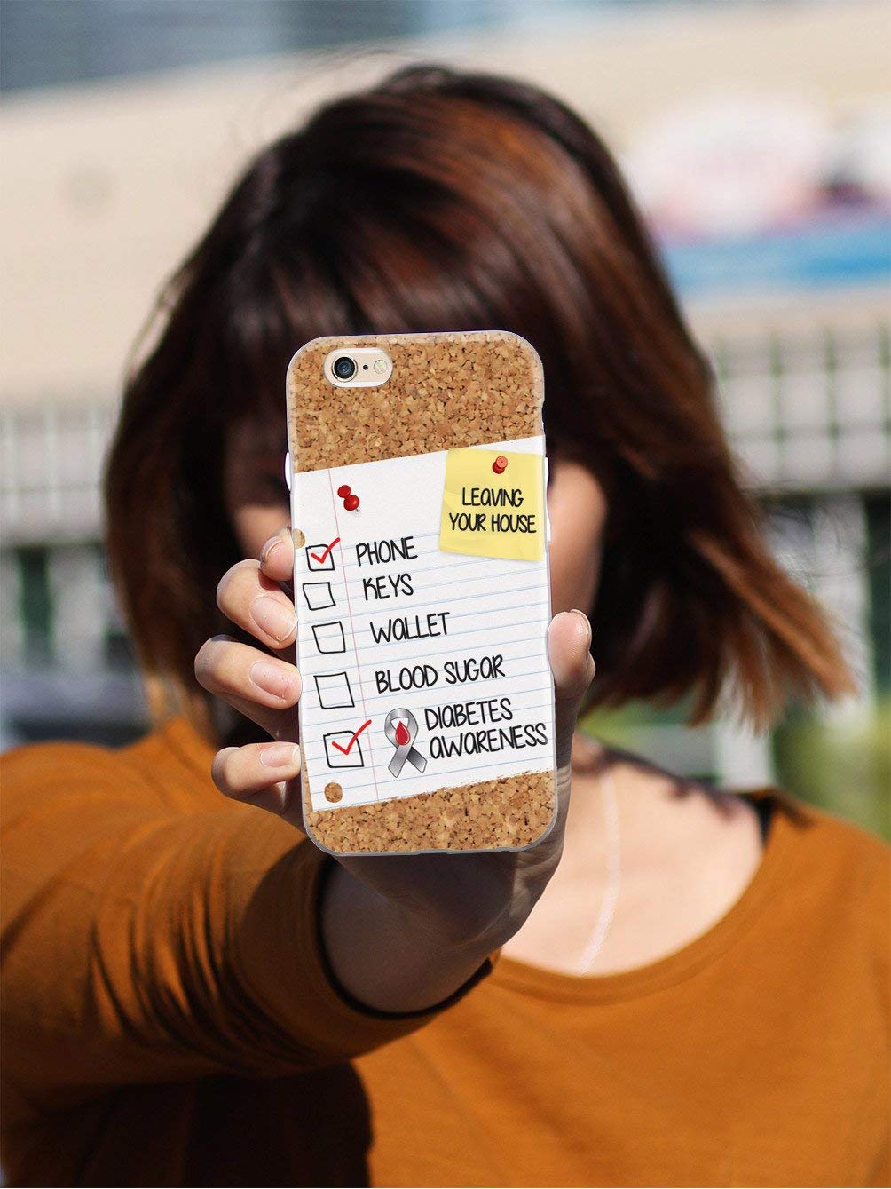Inspired Cases - 3D Textured Protective Phone Cover for iPhone 12 Mini | Shockproof & Anti-Scratch | Diabetes Check List Design | Perfect for Daily Use, Work & Travel