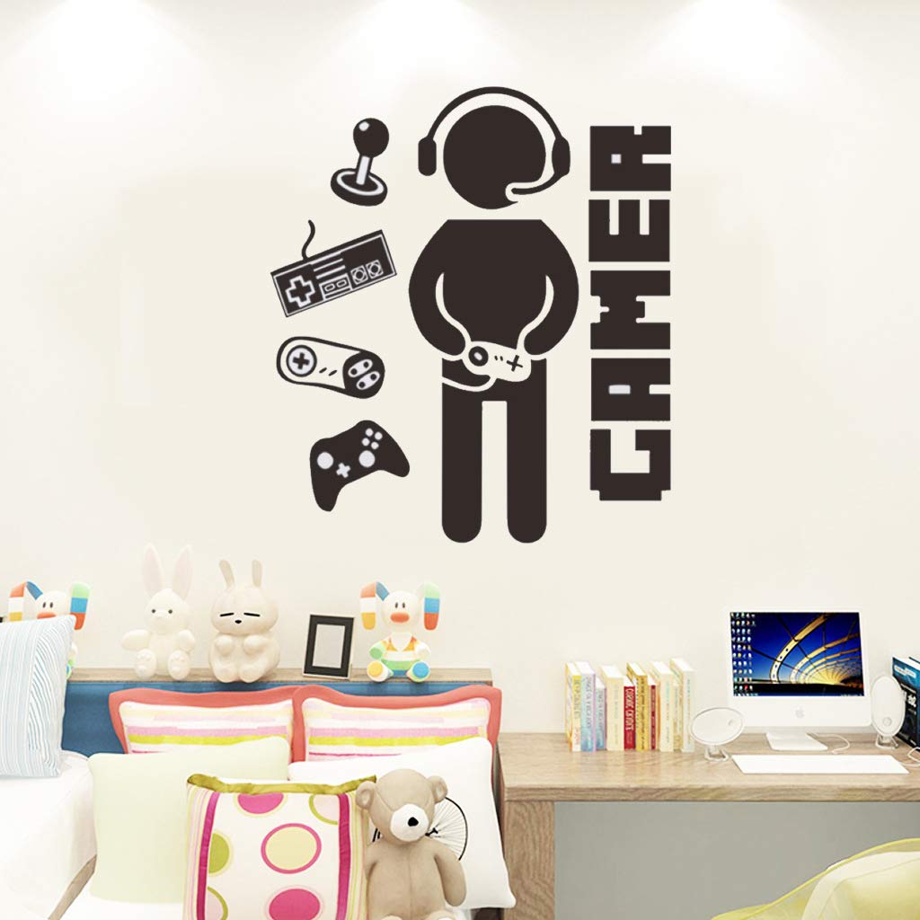 Gamer Decals Creative Video Game Wall Stickers for Boys Bedroom, Kids Room, Playroom - Perfect Wall Decor for Gaming Enthusiasts and Kids' Spaces
