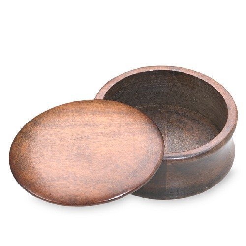 Premium Wooden Shaving Soap Bowl with Lid for Men - Kingsley Luxury Grooming Essential - Perfect for Wet Shaving & Beard Care at Home or Travel