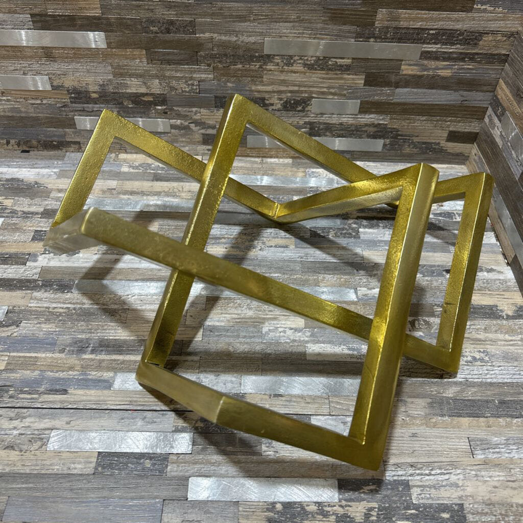 Modern Gold Metal Geometric Abstract Art Sculpture - 13