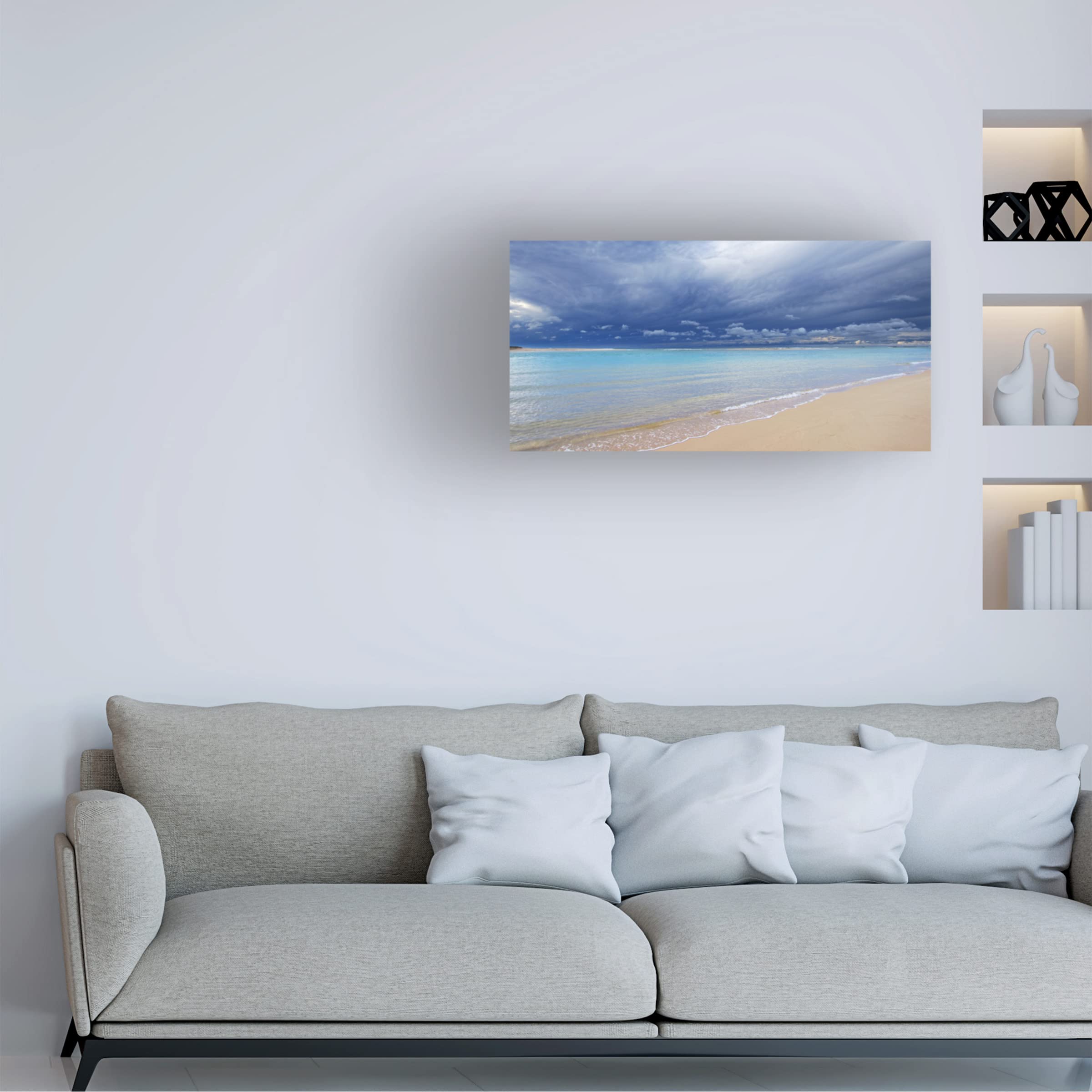 Trademark Fine Art 'Born to Be on a Beach 4' Canvas Wall Art Print by Beata Czyzowska Young - Tropical Beach Decor for Living Room, Bedroom & Office