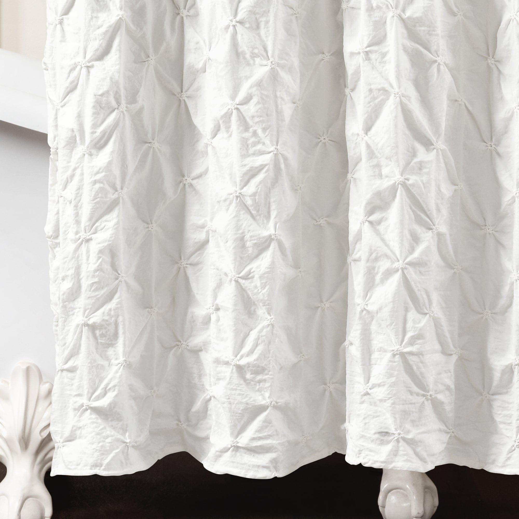 Elegant Ravello Pintuck Shower Curtain - Waterproof Bathroom Decor for Modern Homes | Perfect for Spa-Like Showers & Luxury Bathrooms