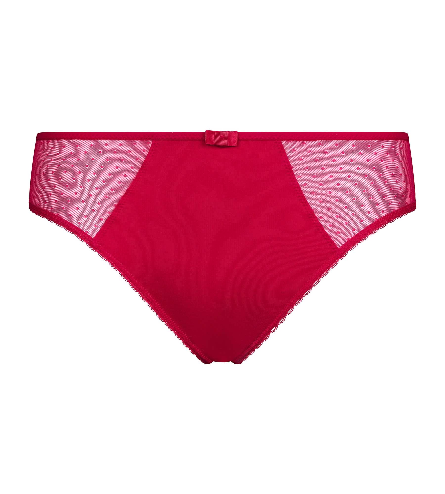 Organic Cotton and Tulle Embroidered Culotte for Women - Cherry Red Color, Generous Fit - Perfect for Summer Outfits, Beach Wear, and Casual Elegance