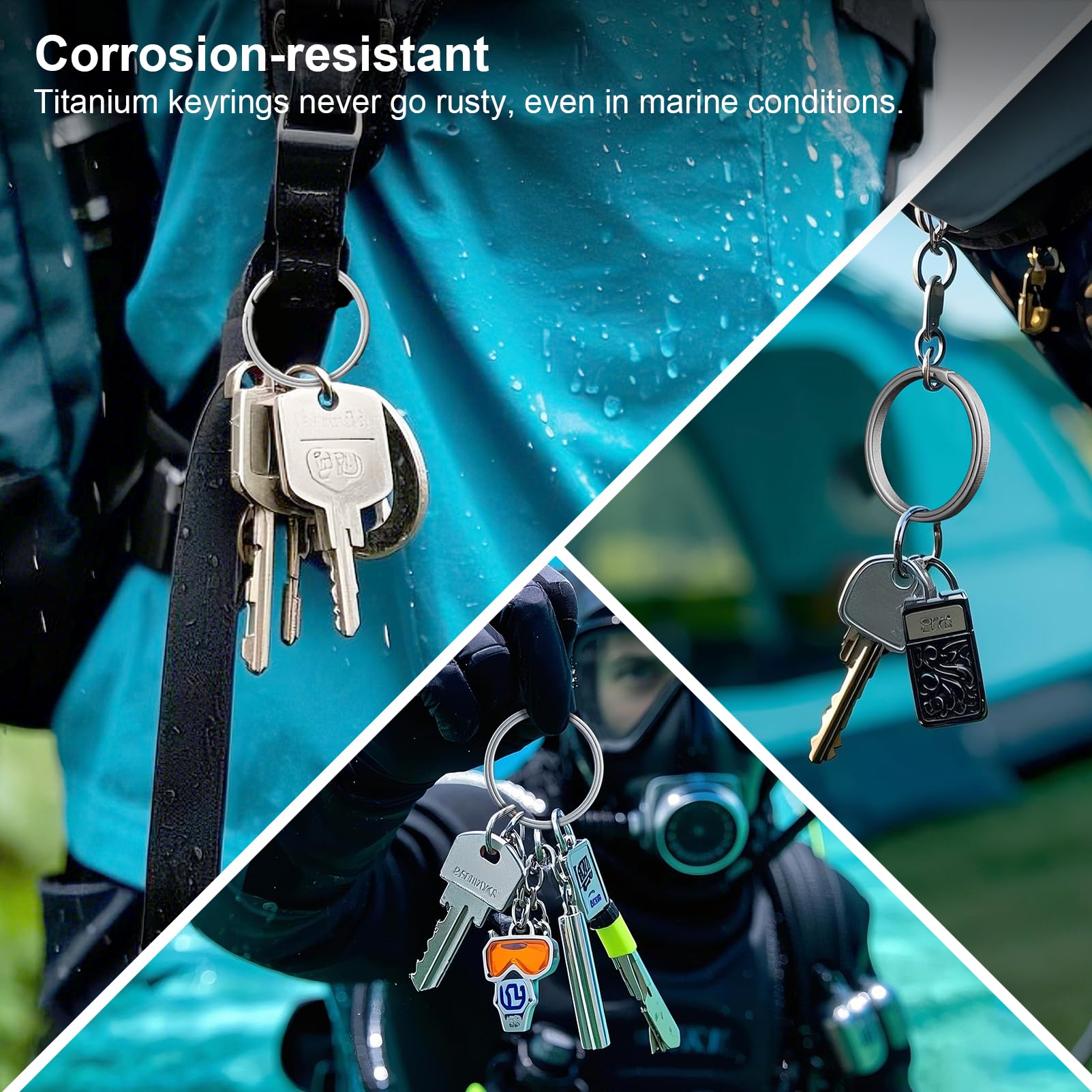 Titanium Keychain Carabiner - Quick Release Key Ring for Outdoor & Travel