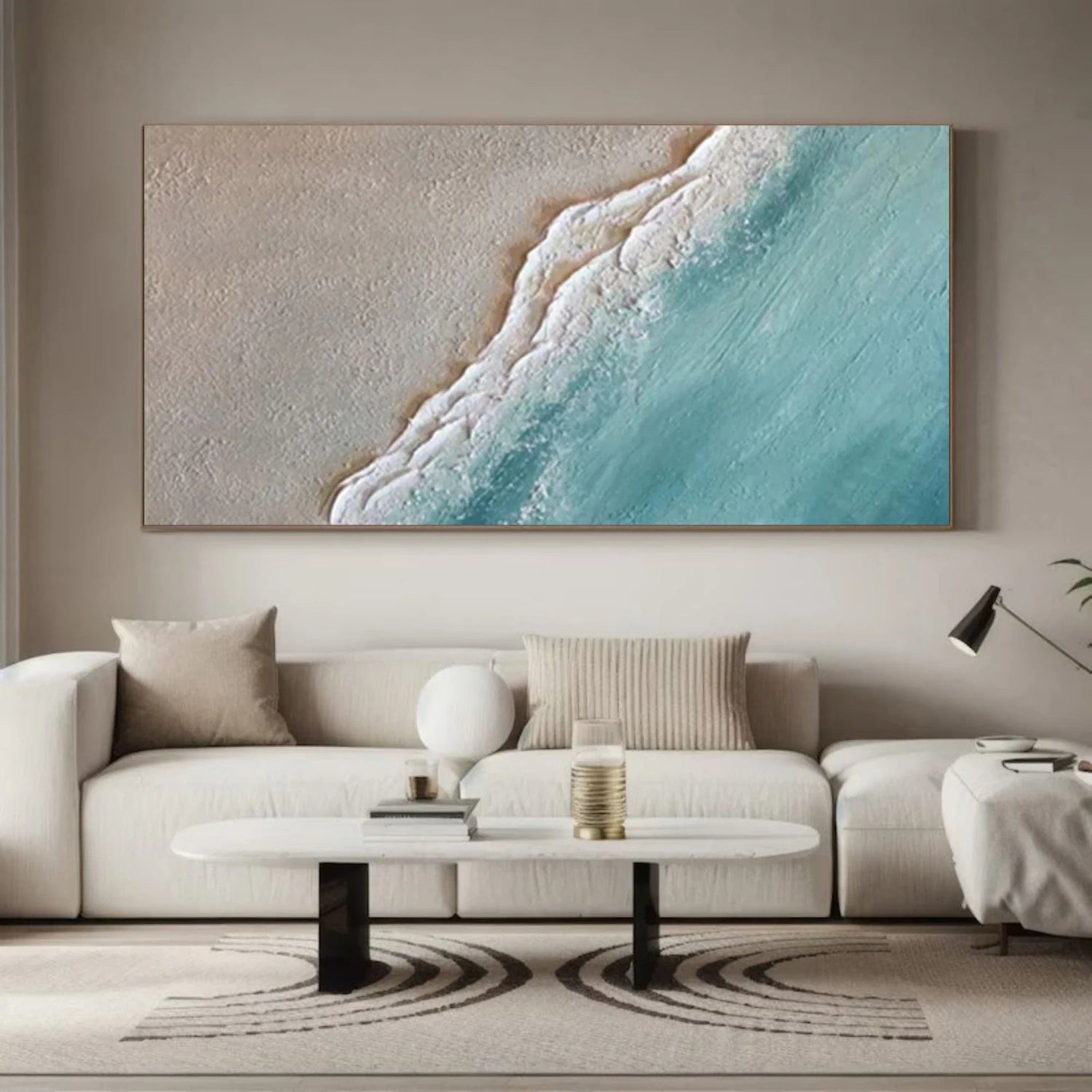 Ocean and Sky Painting #OS 227 - Handmade Canvas Wall Art for Home & Office Decor - Perfect for Living Room, Bedroom, or Office