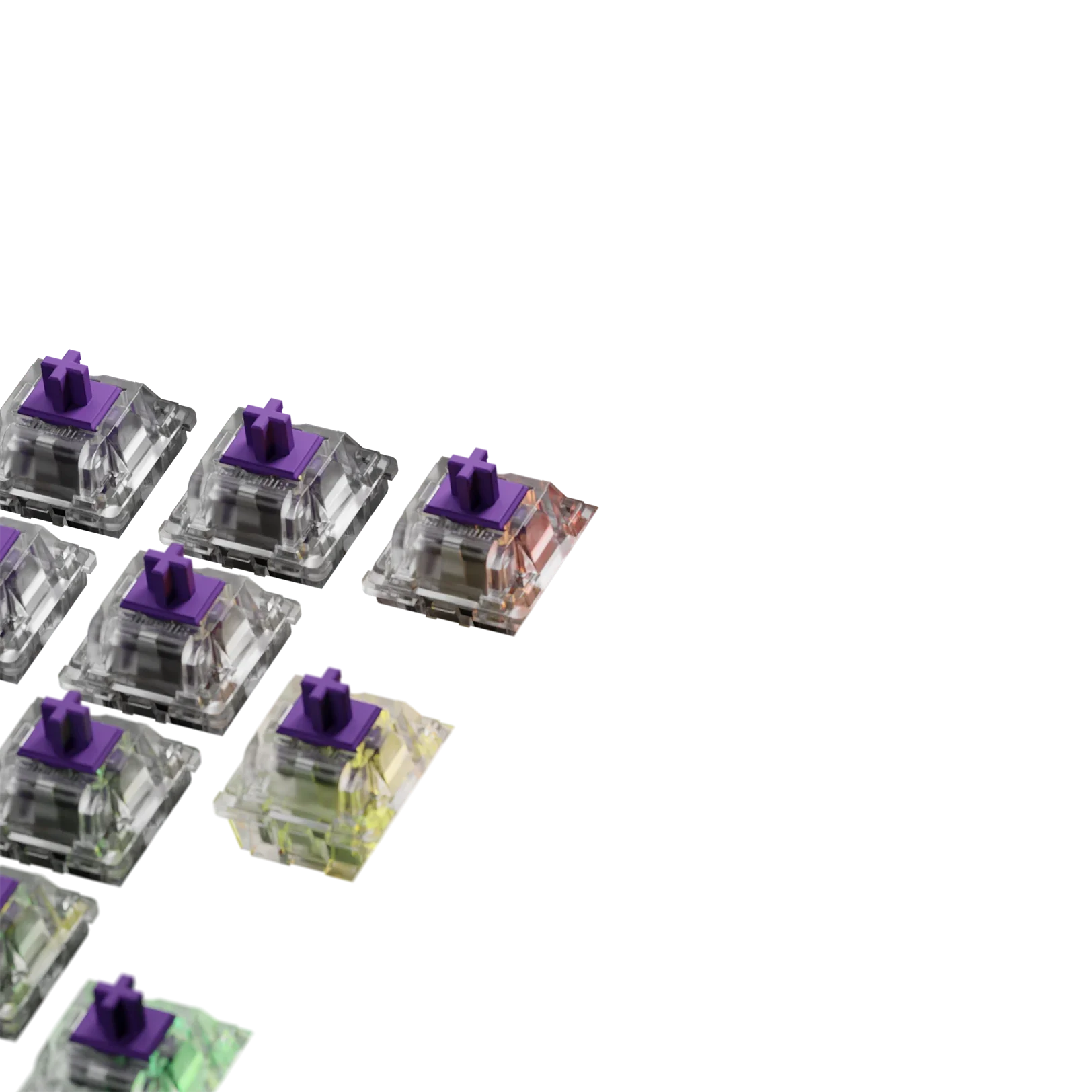 Glorious Mako Tactile Mechanical Keyboard Switches - MX Style, 100-Pack, ISO Compatible - Perfect for Gaming, Typing & Custom Keyboard Builds