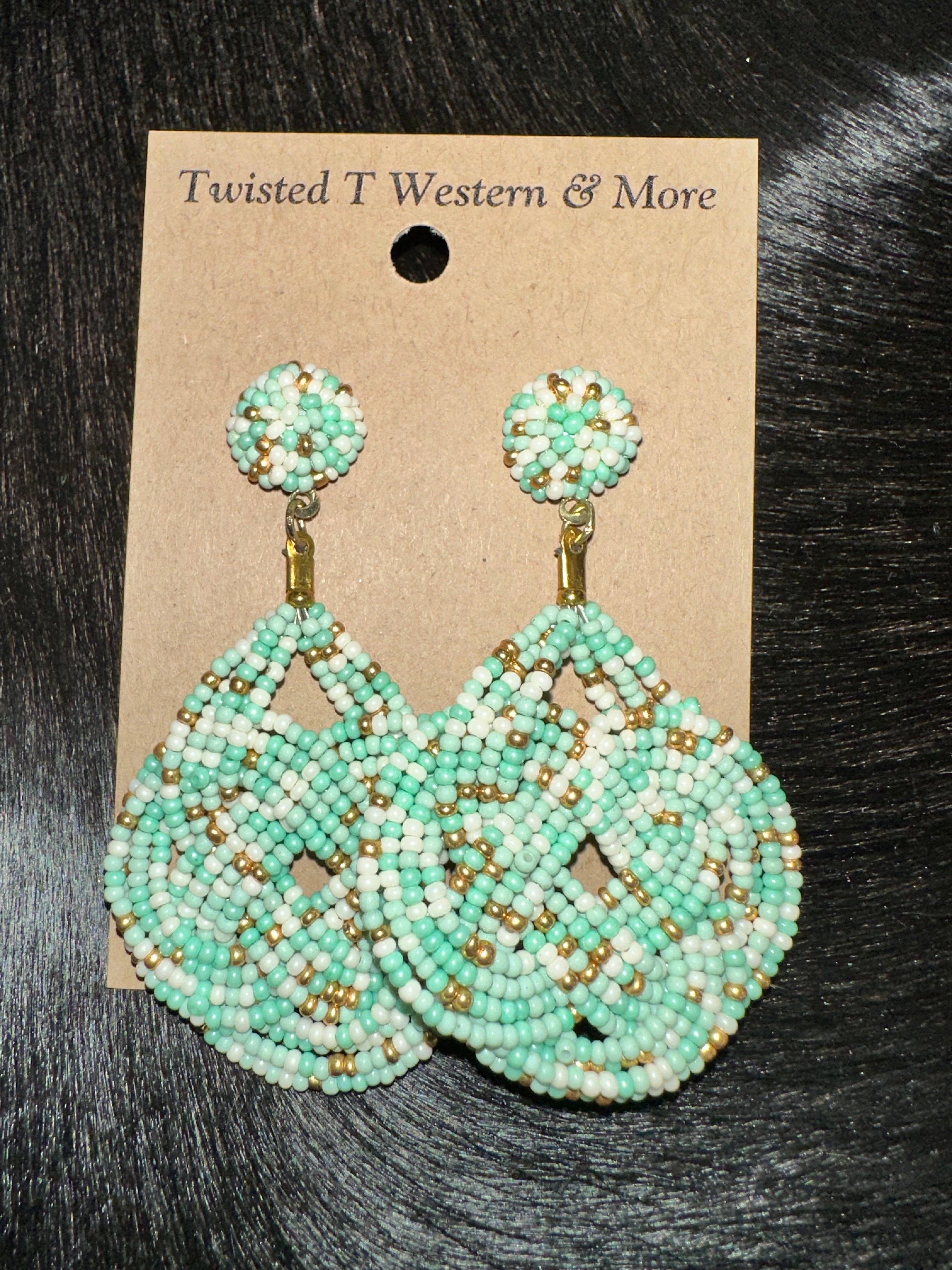 Handmade Cancun Mint Seed Bead Earrings - Bohemian Dangle Jewelry for Women, Perfect for Beach Vacations & Summer Festivals