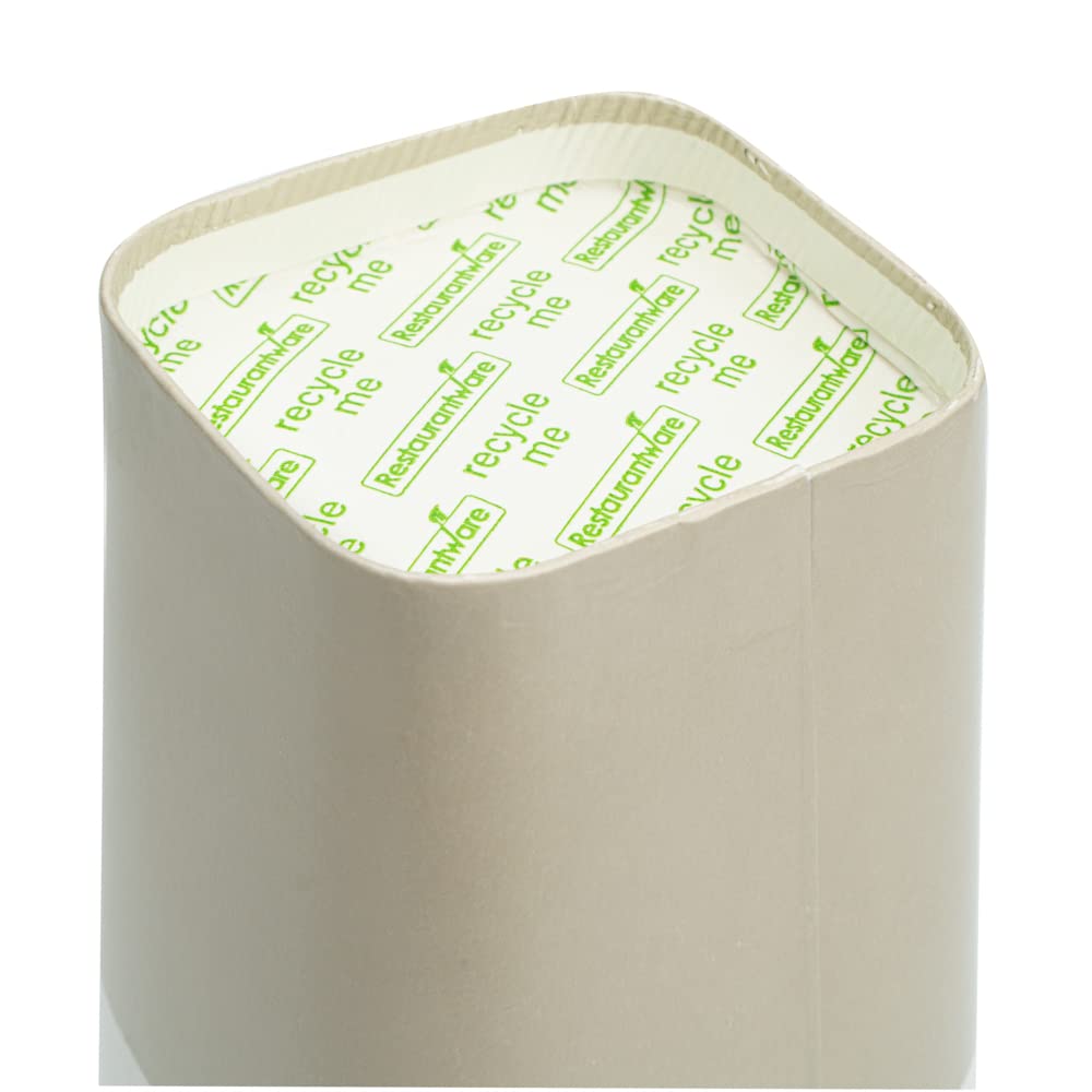 Restaurantware Hip 2 Be Square 16oz Paper Coffee Cups - Leakproof, Reusable, Double PE Lined for Hot & Cold Drinks (Lids Sold Separately) - Perfect for Coffee Shops, Offices, and Catering Events
