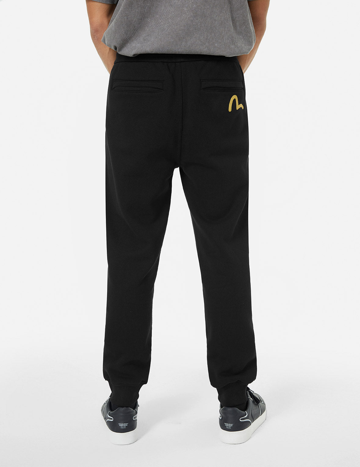 Kamon & Evisu Foil Print Straight Fit Sweatpants for Men - Comfortable Casual Joggers with Stylish Foil Design - Perfect for Lounge Wear, Gym, and Street Fashion