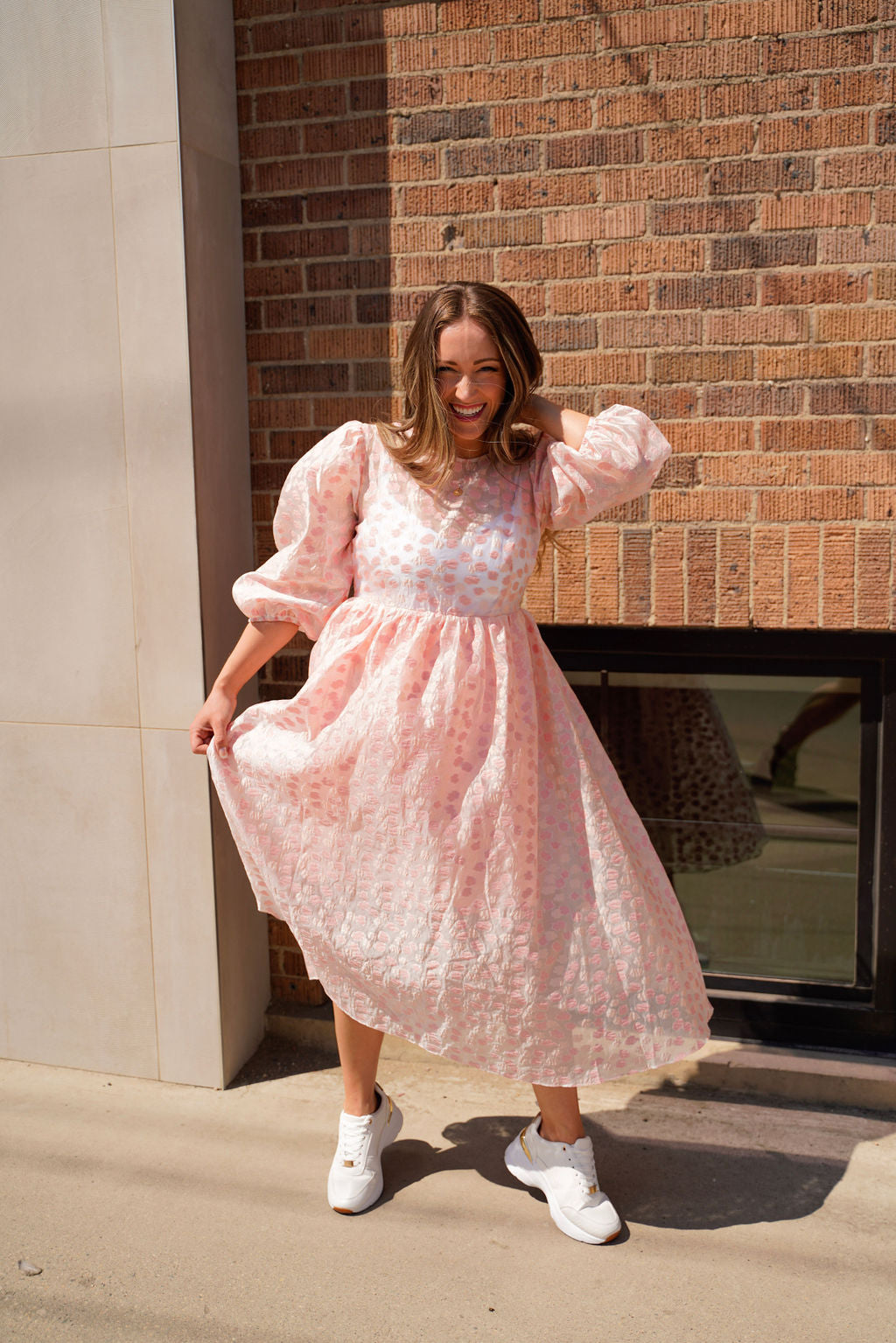 Elegant Pink Floral Dress for Women - Summer Casual & Party Wear - Perfect for Weddings, Dates, and Special Occasions