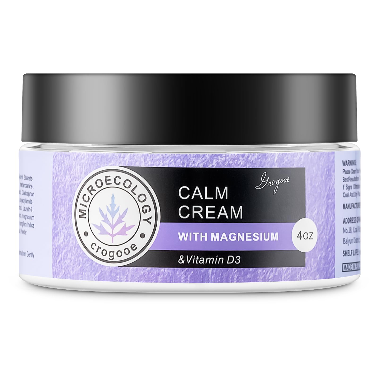 Magnesium Body Cream for Dry Skin - Hydrating & Moisturizing Nighttime Lotion with Lavender (4oz) | Deep Relaxation & Muscle Recovery Cream for Bedtime & Post-Workout