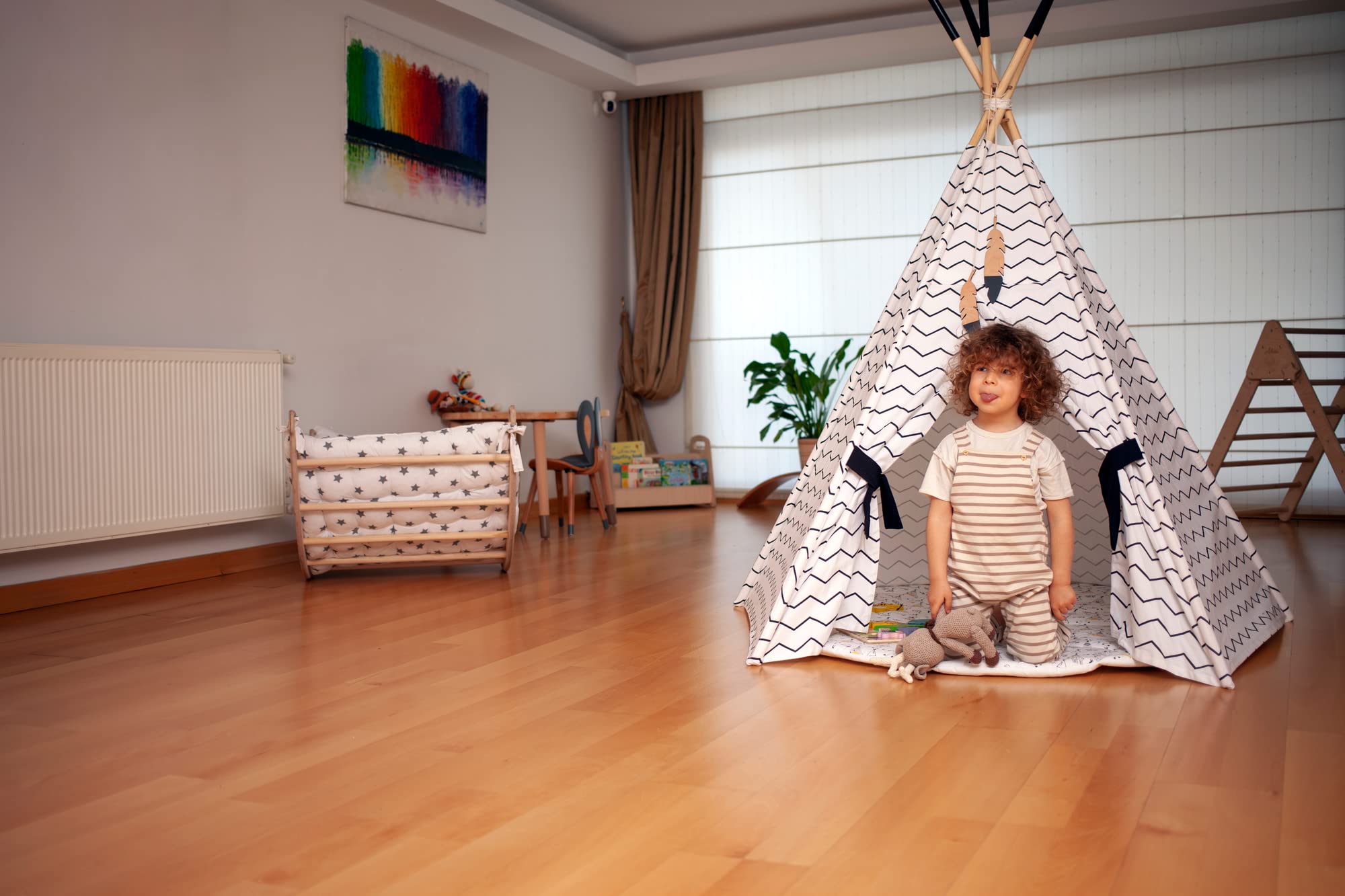 Best Kids Play Tent - Foldable Indoor Teepee Tent with Mat for Toddlers & Children | Playhouse, Sleepover & Dream Tent | Perfect for Bedrooms, Playrooms & Outdoor Adventures