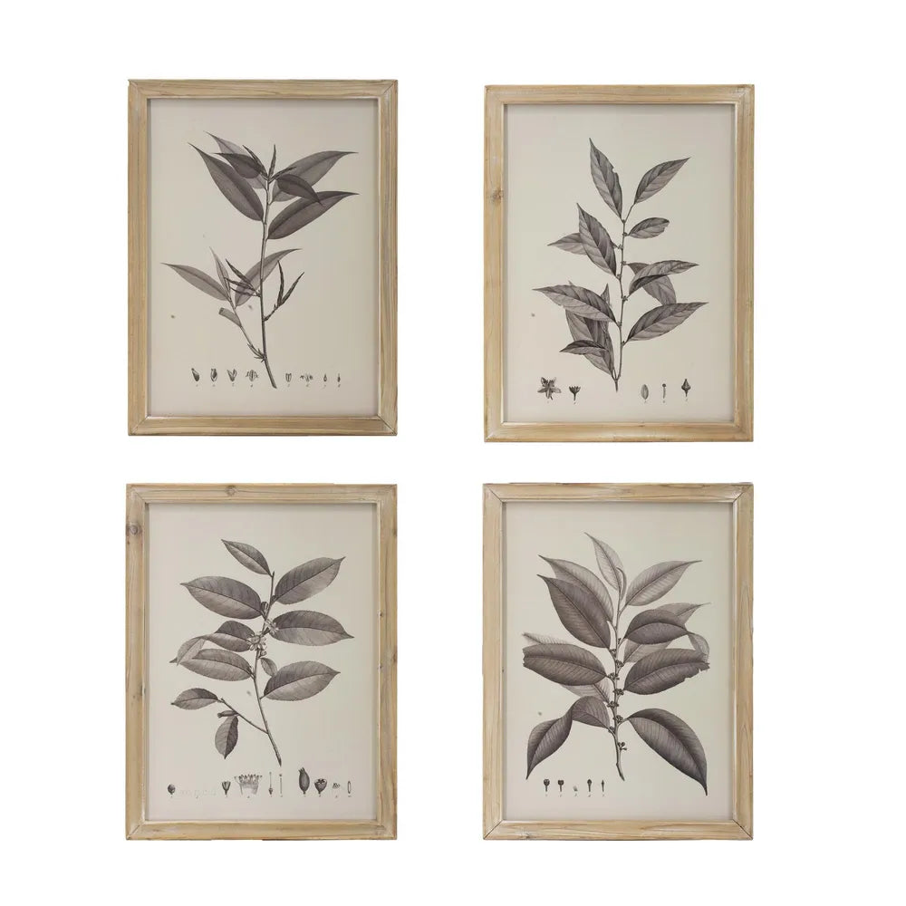 Chelsea Botanical Wall Décor Set of 4 - Floral Canvas Art Prints for Home, Office & Bedroom Decor - Perfect for Living Room, Dining Room & Nursery Wall Art