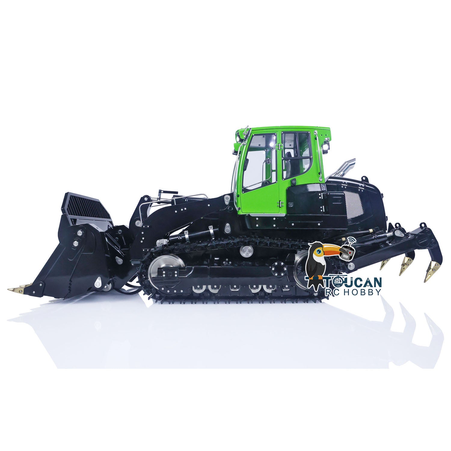 LESU 1/14 Scale Metal RC Hydraulic Loader 636 Remote Control Tracked Car with PL18EV Lite Light & Sound System, ESC Servo - Construction Simulation, Off-Road Adventure, Kids & Adults Hobby Toy