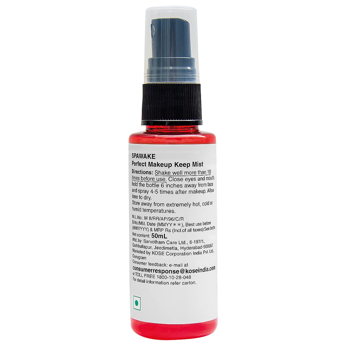 Spawake Makeup Fixer Spray with Vitamin B6 | Long-Lasting Makeup Setting Mist | 50ml | Perfect for Bridal, Photography & Daily Wear