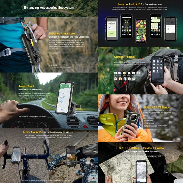 Ulefone Armor 22 Rugged Smartphone - Waterproof, Shockproof, IP68 Certified | Outdoor Adventure, Construction & Extreme Sports