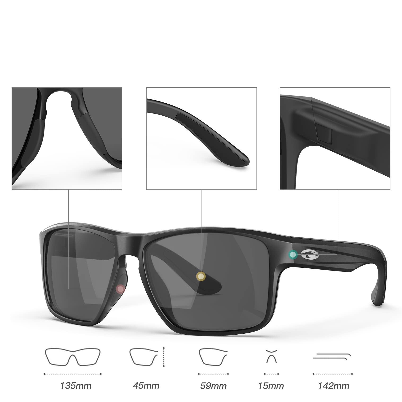 **Polarized Floating Sunglasses for Men & Women - UV Protection, Anti-Glare for Water Sports, Fishing, Boating & Outdoor Activities**