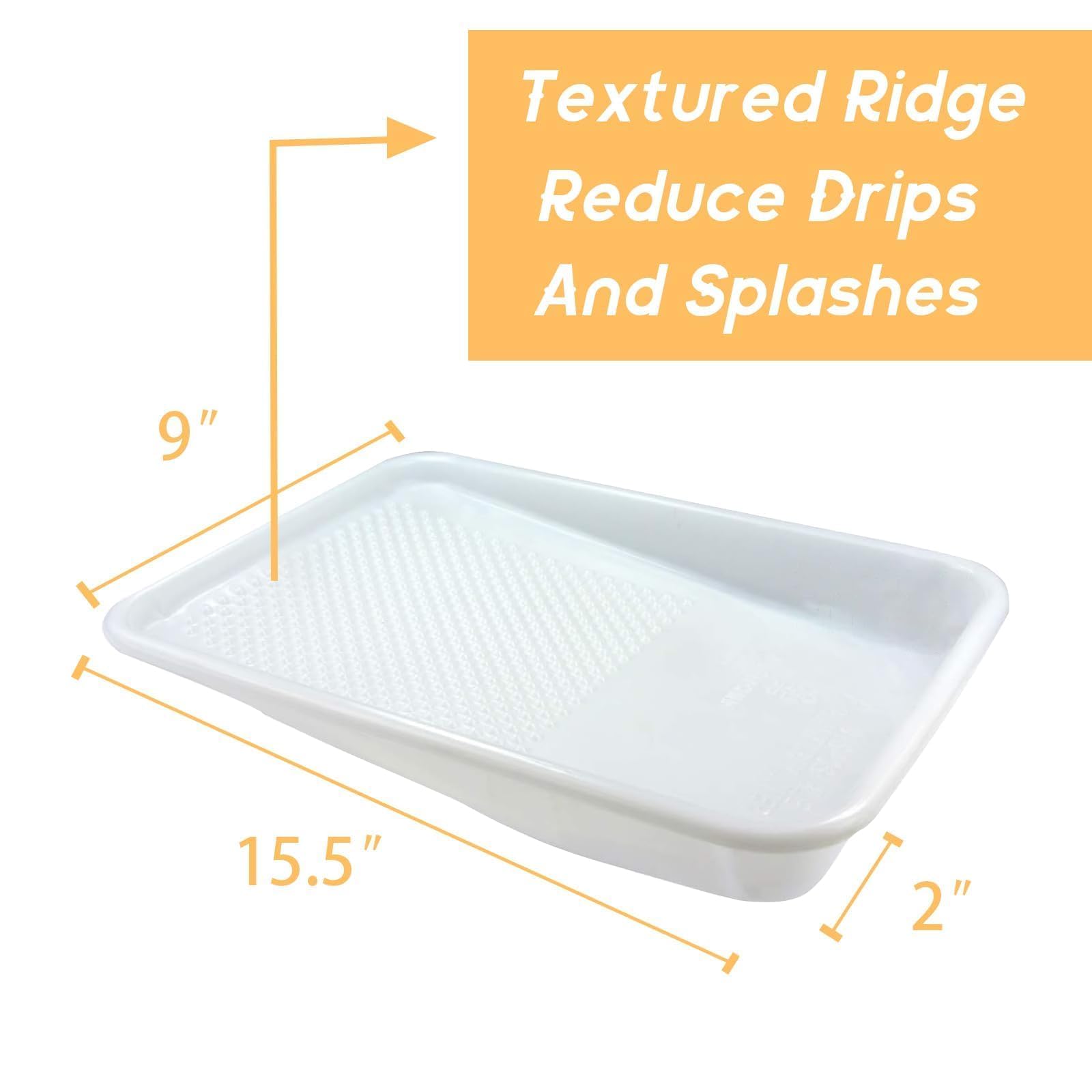20 Pack Disposable Paint Tray Liners - 9 Inch Paint Roller Tray for House, Walls & Furniture Painting - Perfect for DIY Home Projects, Wall Repainting & Furniture Refinishing