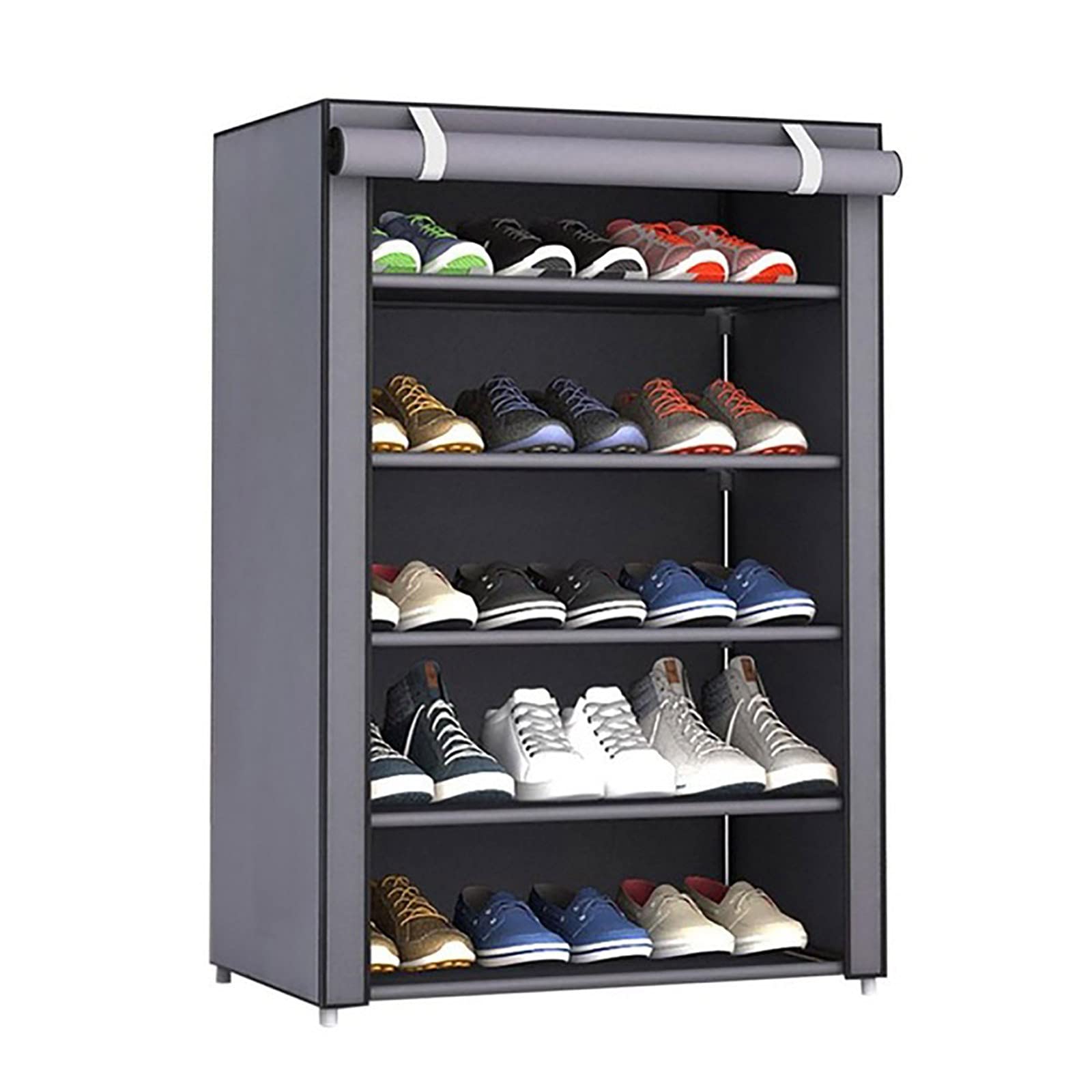 WWFZS Multi-Layer Shoe Rack Organizer - Dustproof Shoe Storage Cabinet for Home, Dorm & Entryway - Space Saving Shoe Shelf for Sneakers, Boots & Heels (Easy Assembly) - Perfect for Closet Organization & Small Space Living