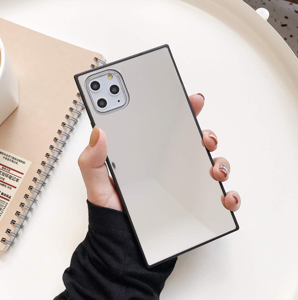 Premium Mirror Case for iPhone 11 Pro Max - Luxury Glossy Glass Back with Shockproof Silicone Bumper & TPU Frame - Slim Protective Cover for iPhone 11 Pro Max 6.5