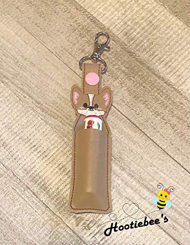 Corgi Hand Sanitizer Holder & Lip Balm Holder - Adorable Dog-Themed Sanitizer Clip for Purse, Keychain or Backpack - Perfect for Travel, Office & Daily Use