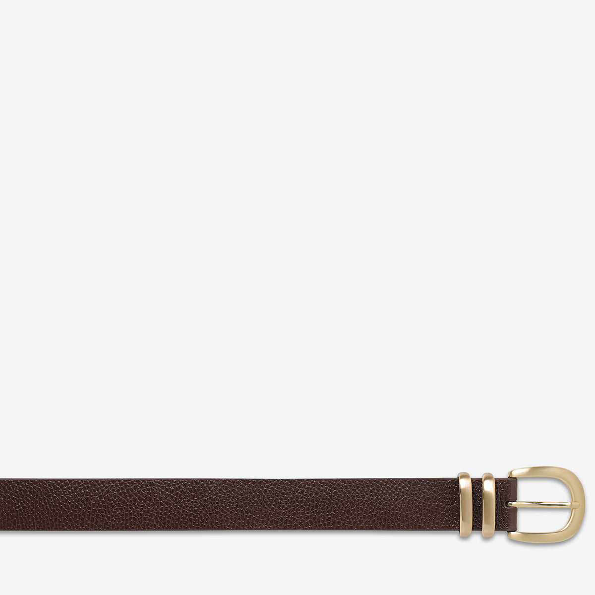 Let It Be Belt - Stylish Chocolate Brown & Gold Adjustable Waist Belt for Women | Perfect for Casual Outfits, Dresses & Jeans
