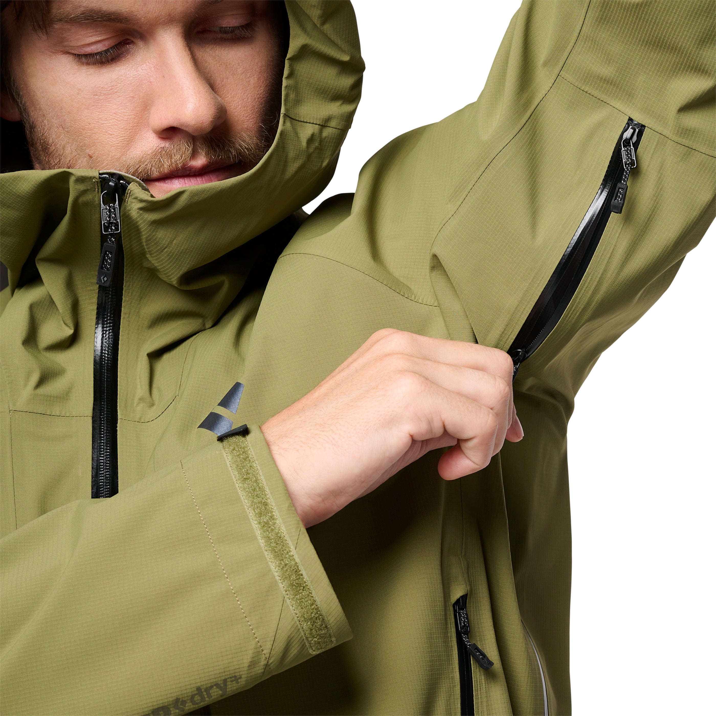 Men's Highline Stretch Shell Jacket - Lightweight Waterproof Windbreaker for Hiking & Outdoor Activities