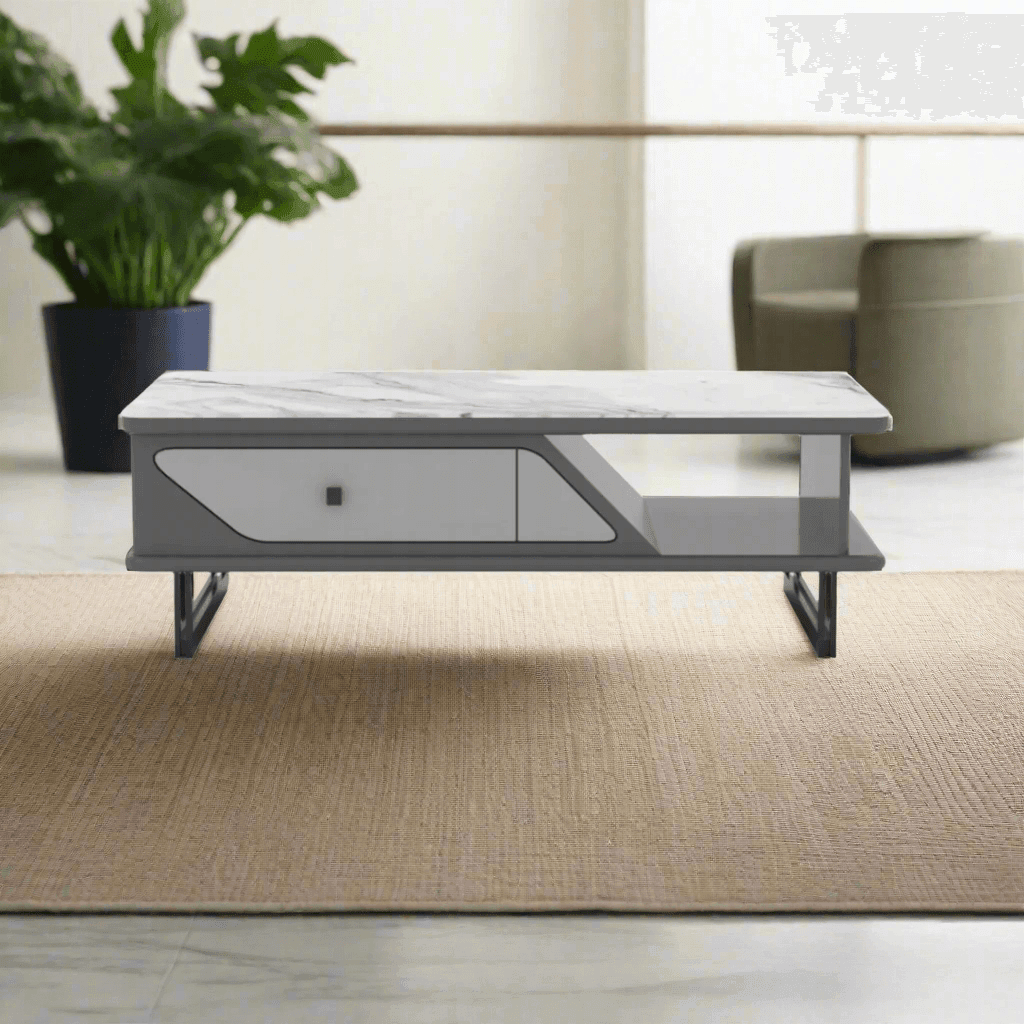 Harper Marble Tech Modern Coffee Table - 51