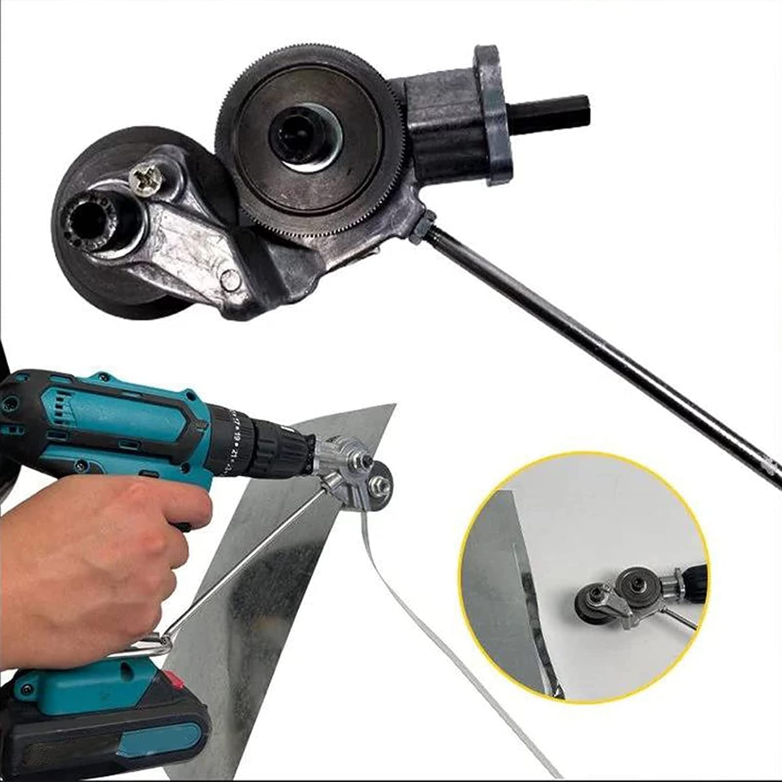 Metal Nibbler Drill Attachment - Electric Drill Plate Cutter & Shears for Metal Cutting | Safe, Durable & Easy-to-Use Drill Accessory | Perfect for HVAC, Auto Repair & DIY Metal Projects