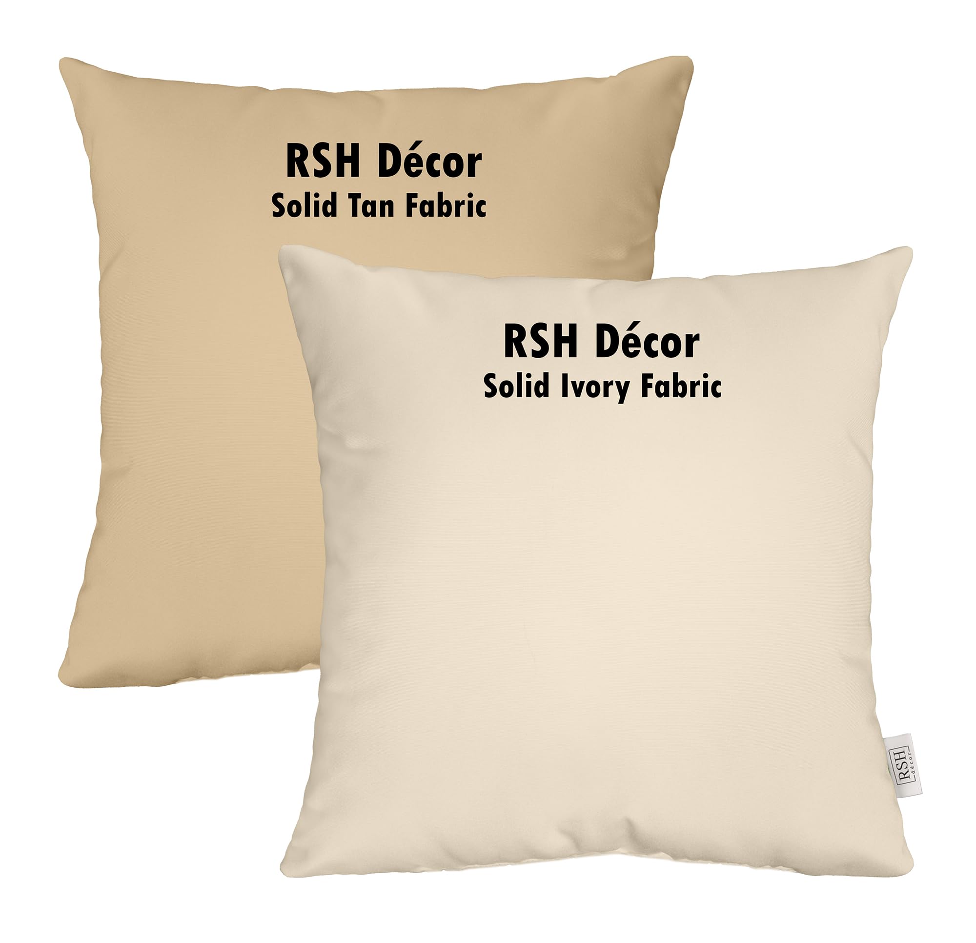 RSH DECOR: Set of 2 Outdoor Tufted Square Seat Cushions 17