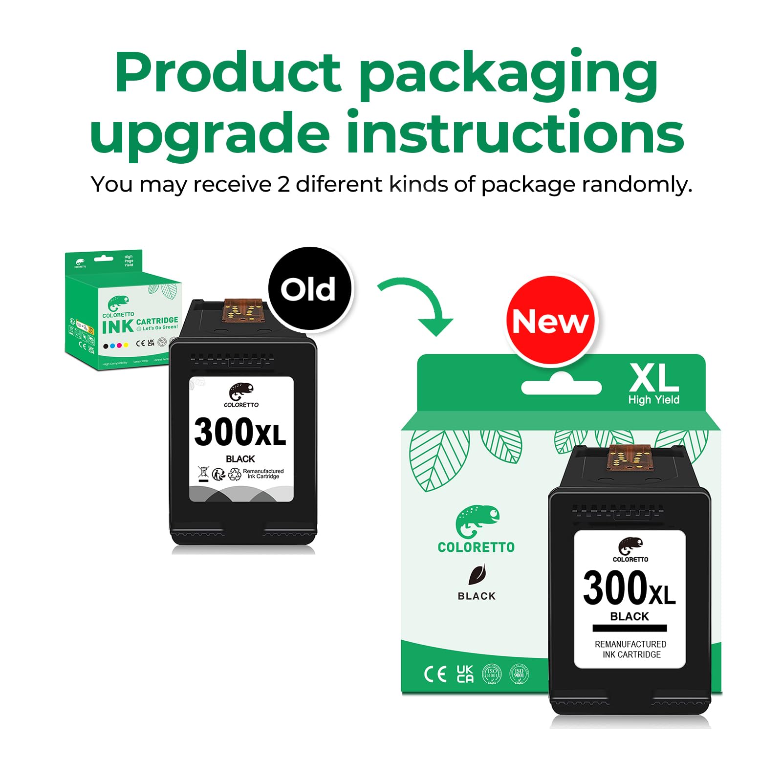 COLORETTO 300XL Black High-Yield Ink Cartridge Replacement for HP 300XL | Compatible with HP ENVY 100/110/120, Deskjet D2660/D5560, F2480/F4280/F4580, PhotoSmart C4600/C4680/C4780 Printers | Ideal for Home Office Printing & Photo Projects