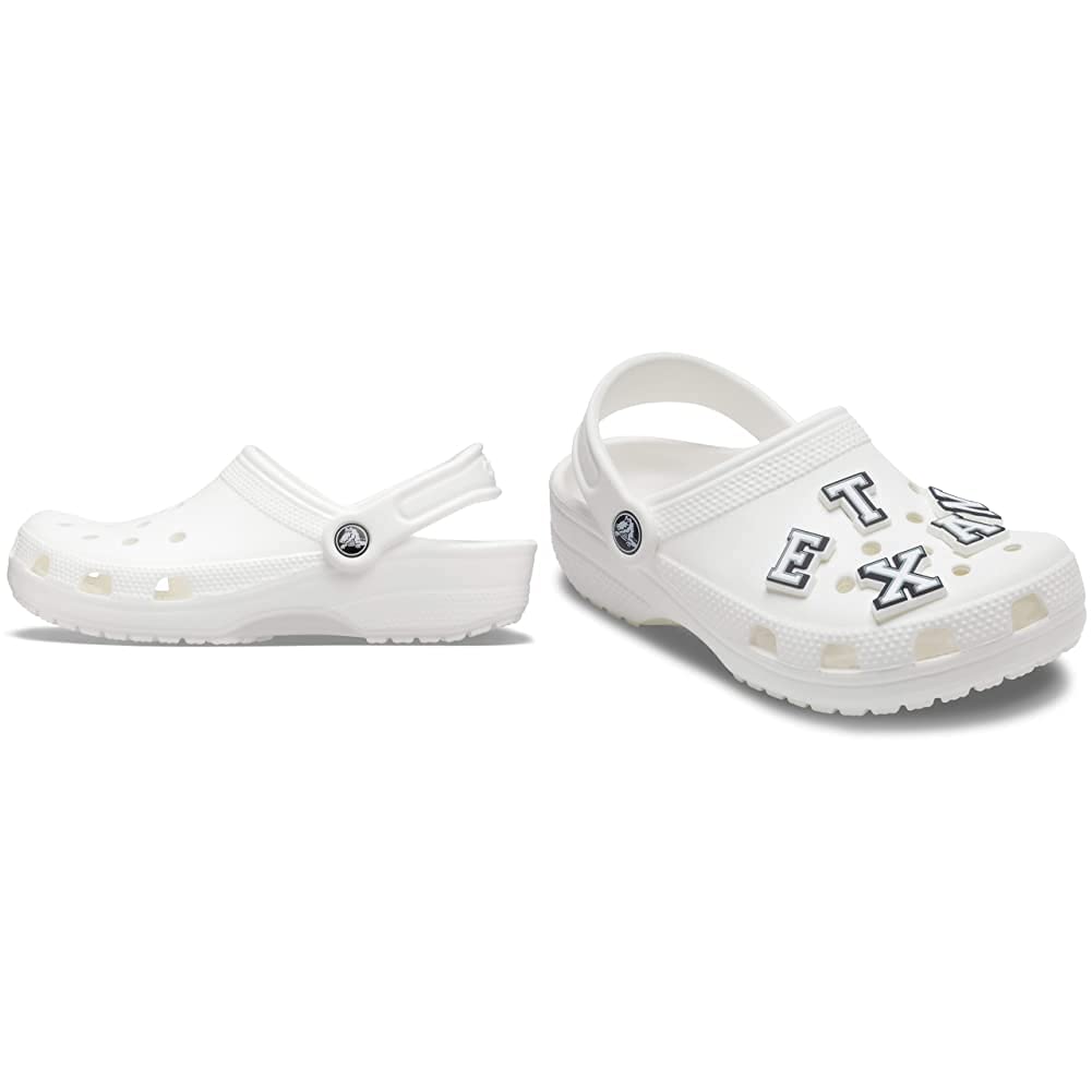 Crocs Classic Clog for Men & Women with 5-Pack Jibbitz Charms - Comfortable Slip-On Shoes for Casual Wear, Home, Garden & Outdoor Activities