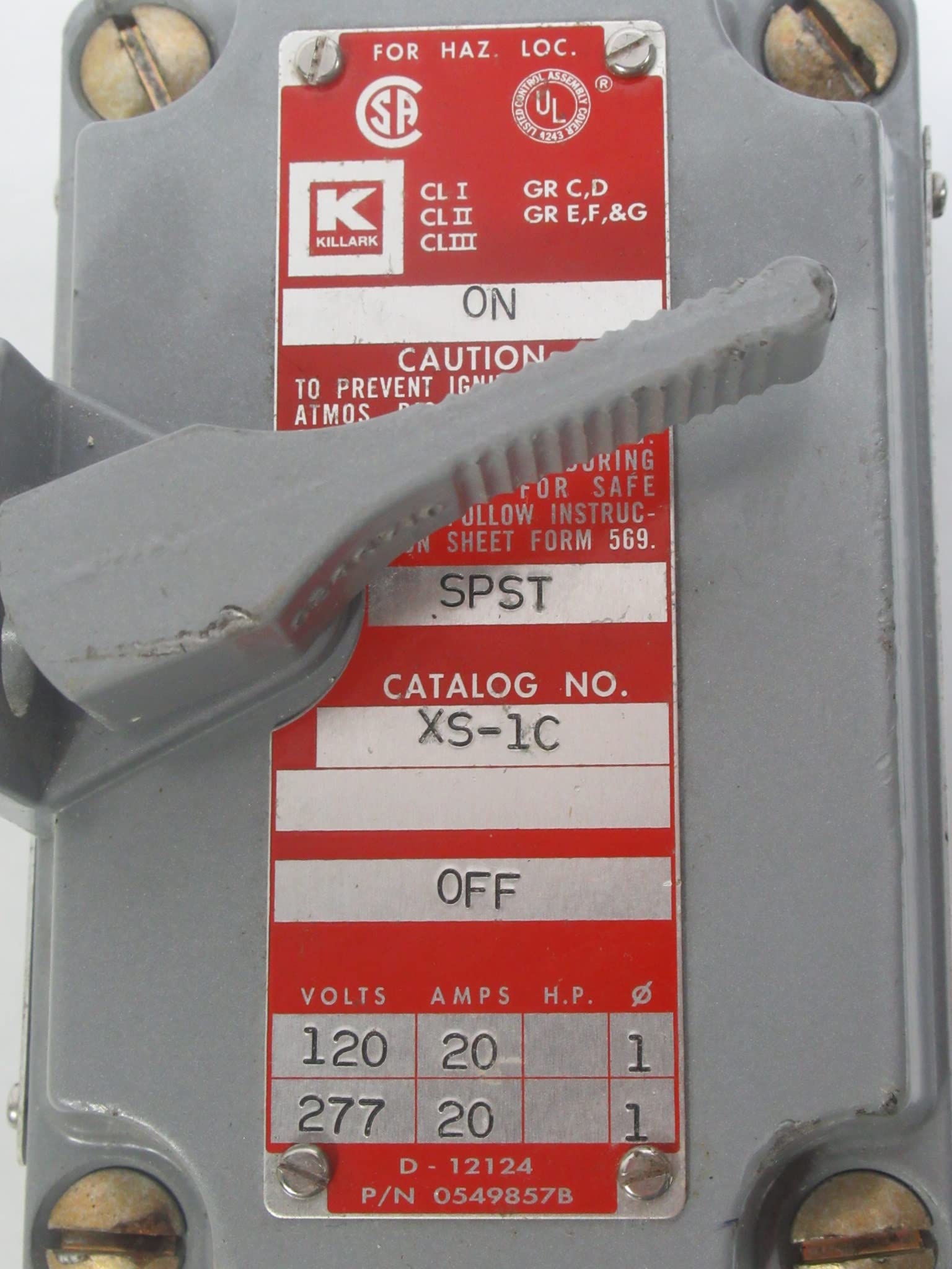 XS Series 1 Gang 1-Pole Front Cover Plate - Durable Electrical Outlet Cover for Home & Office Use