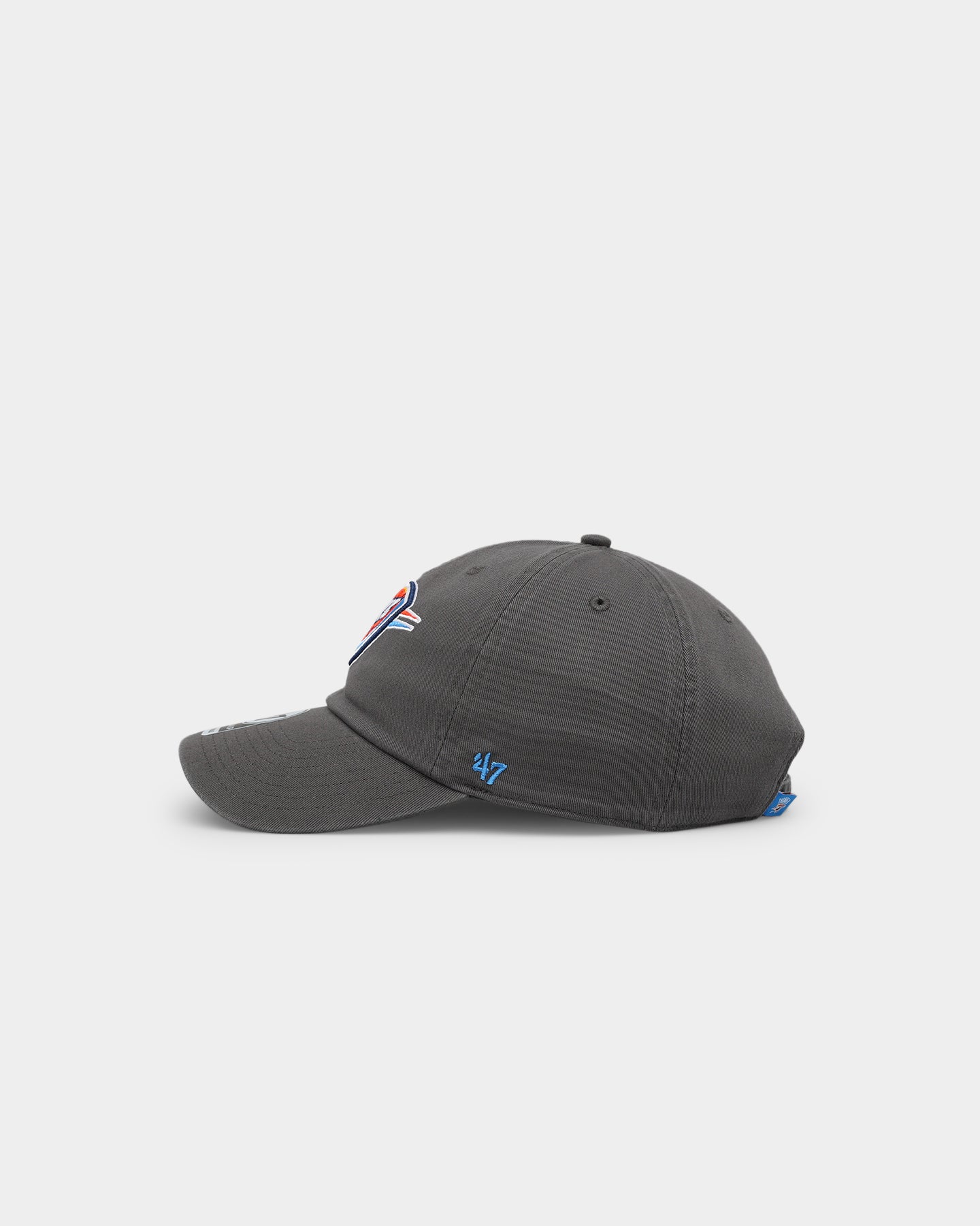 47 Brand Oklahoma City Thunder Snapback Hat - Adjustable Strapback Cap for Men & Women - Charcoal Grey - Perfect for Basketball Games & Casual Wear