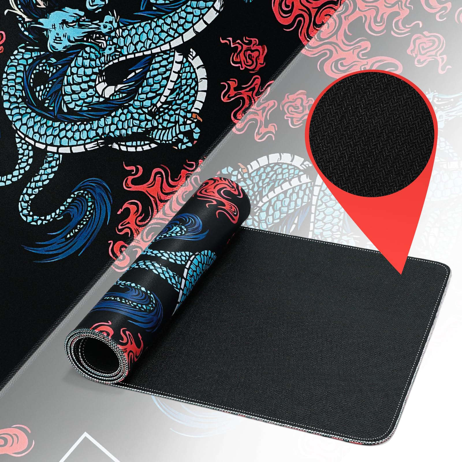ETZ Large Gaming Mouse Pad (31.5 x 11.8 x 0.12 inch) - Non-Slip Rubber Base, Washable Keyboard & Laptop Desk Mat - Extended Mouse Pad for Office, Home & Gaming Setup - Perfect for PC, Mac, Workstation & Esports