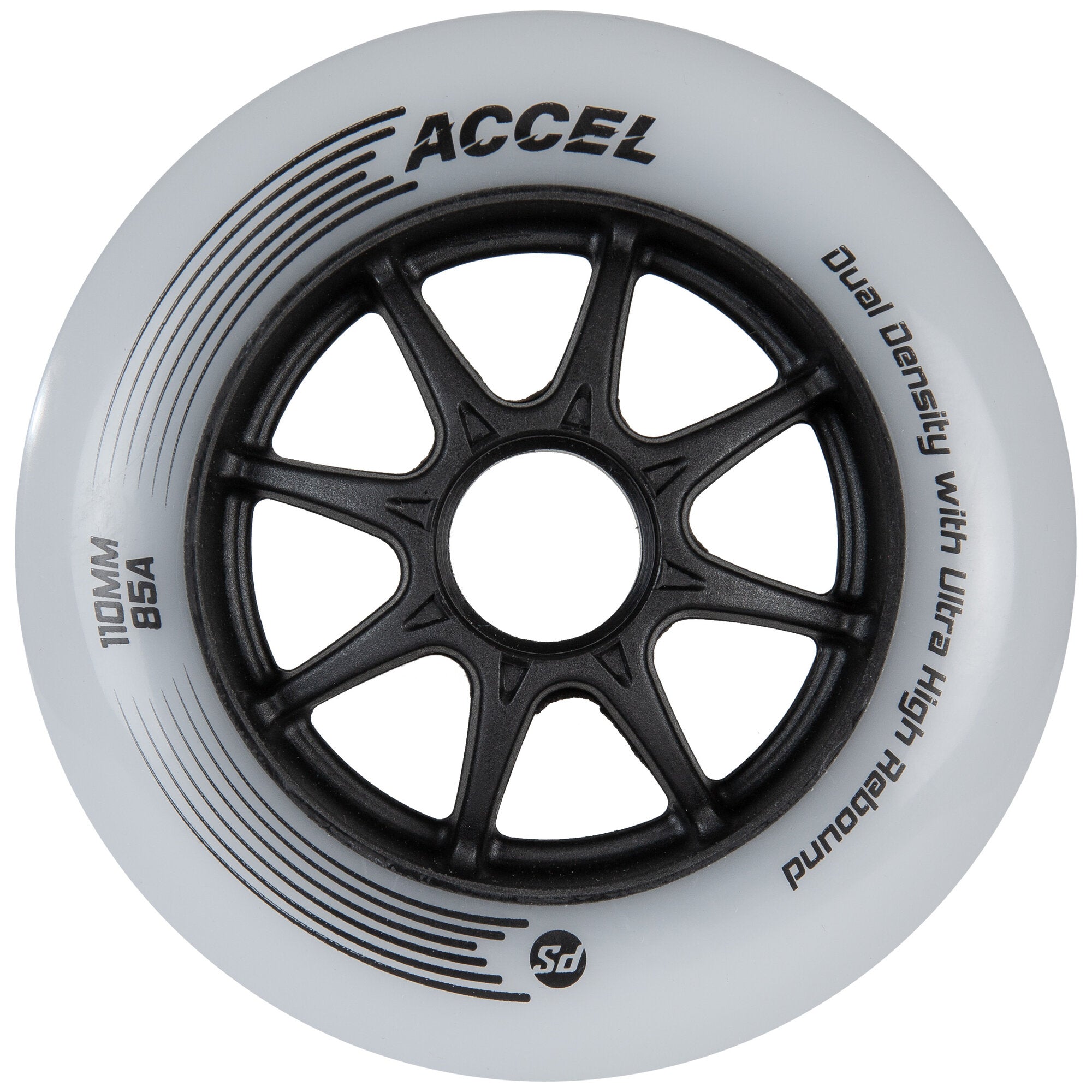 ACCEL 110mm 85A Skateboard Wheels 8 Pack - High Performance Wheels for Smooth Riding on Streets, Parks & Skateparks