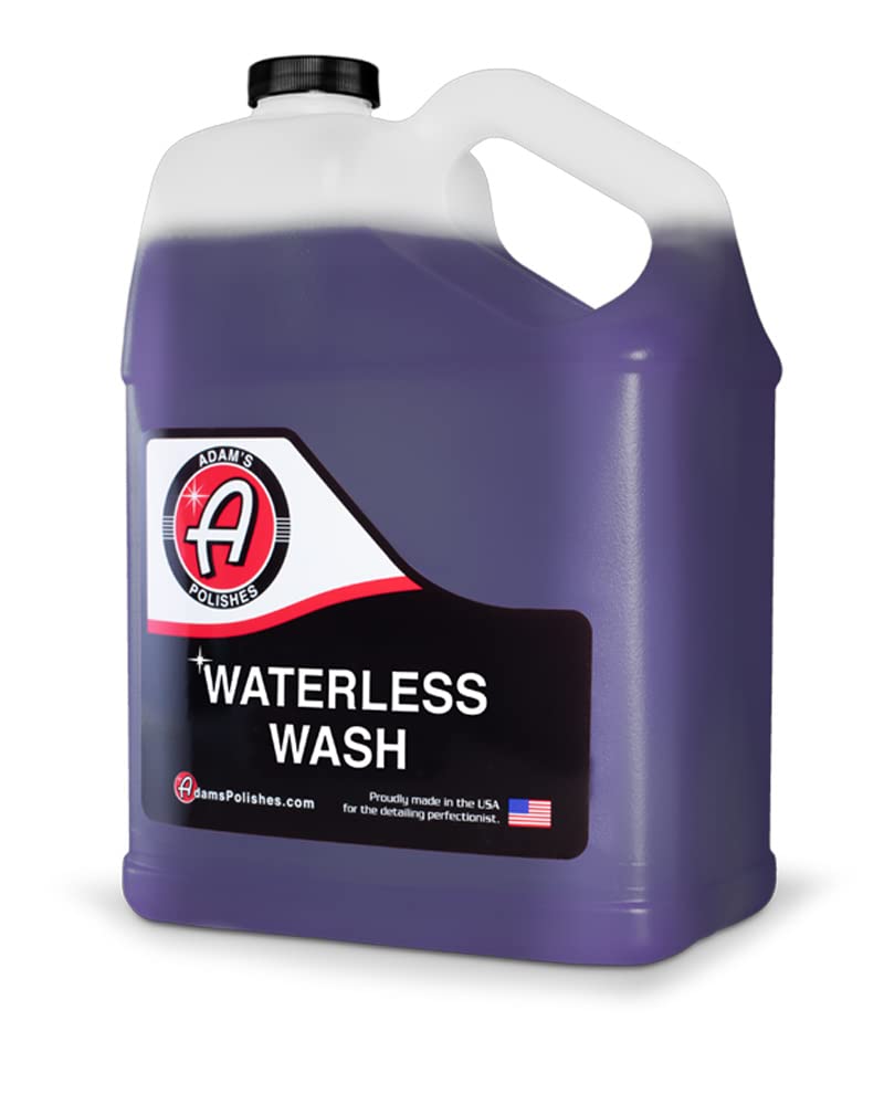 Adam's Waterless Wash & Wax (1 Gallon) - Premium Waterless Car Wash Spray for Quick Detailing | Safe, Slick Lubricating Formula for Cars, Trucks, Motorcycles, RVs & Boats | No Hose, Soap or Foam Cannon Needed | Perfect for Road Trips, RV Camping & Garage Cleaning