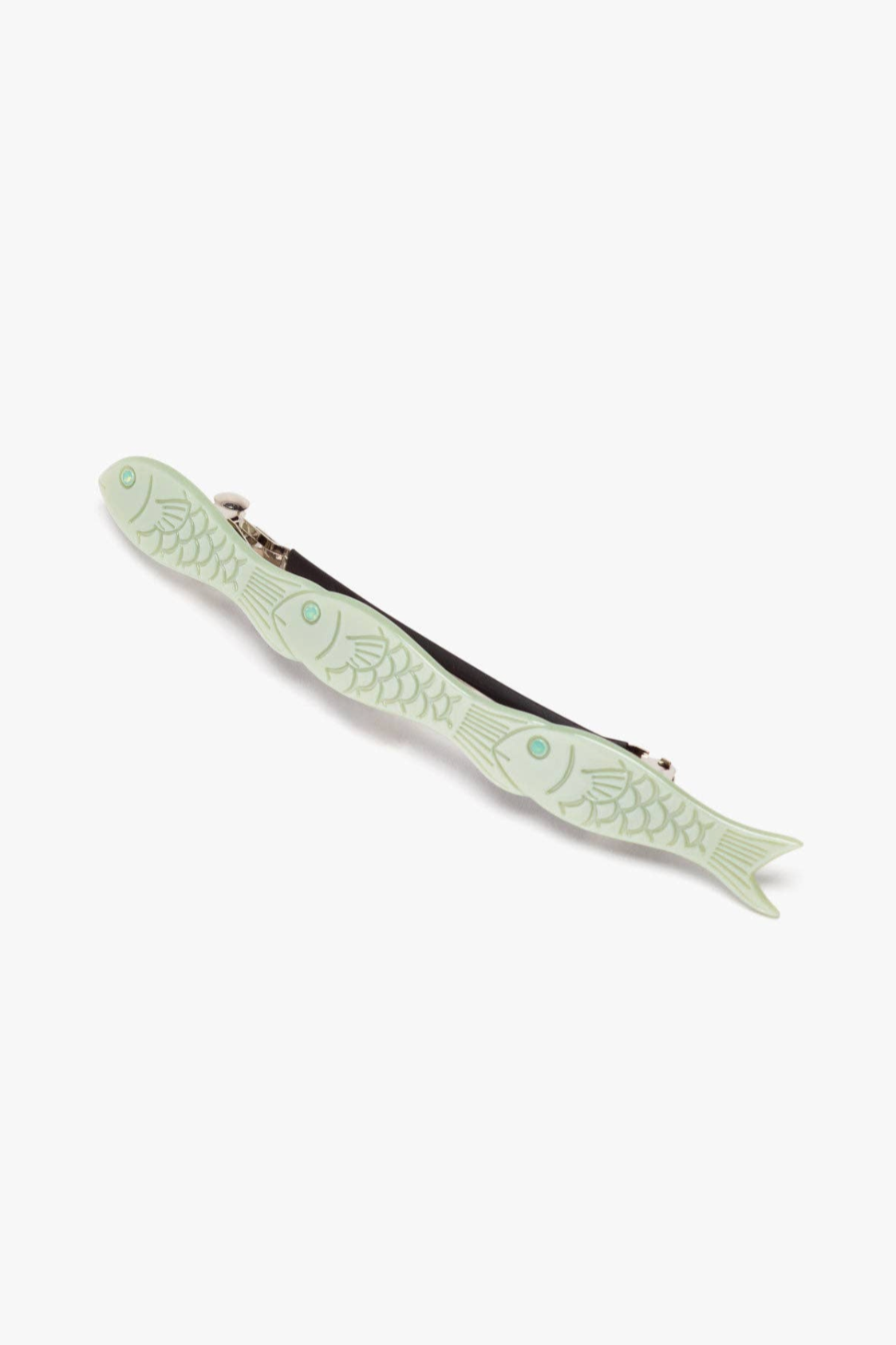 Elegant Jade Fish French Barrette Hair Clip - Perfect for Weddings, Parties & Everyday Style