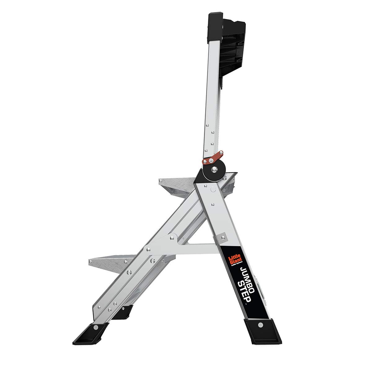 Little Giant Ladder Systems 11902 2-Step Jumbo Ladder - Heavy Duty Aluminum Step Stool for Home, Garage & Workshop - Non-Slip Safety Steps, 300 lb Capacity - Perfect for Painting, Shelving & DIY Projects