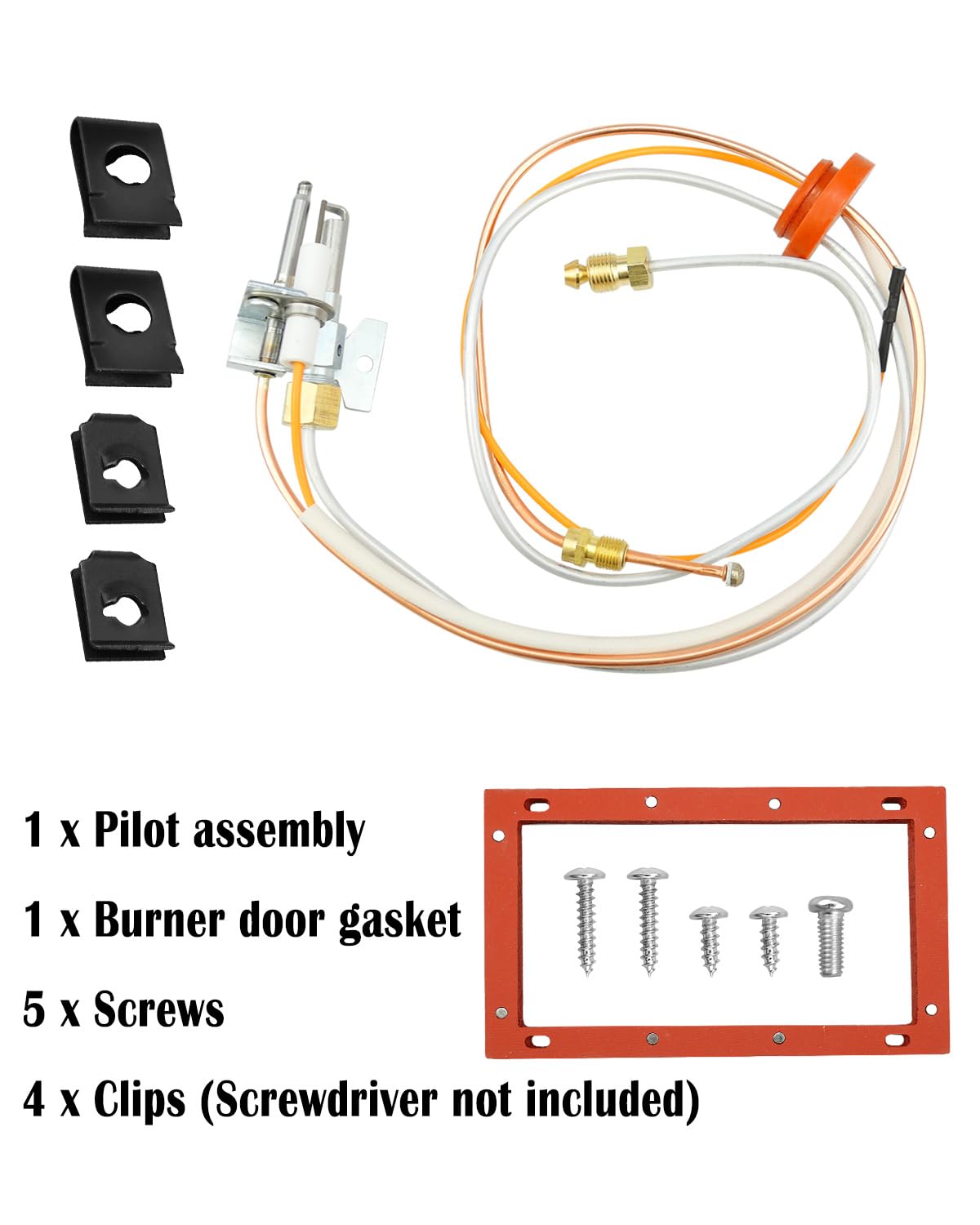 Natural Gas Water Heater Pilot and Igniter Assembly Replacement Kit - Compatible with Rheem & GE SmartWater Heater (Model GG50T06AVH00, AS39845, 22V40PF1) - Perfect for Home Water Heater Repair & Maintenance