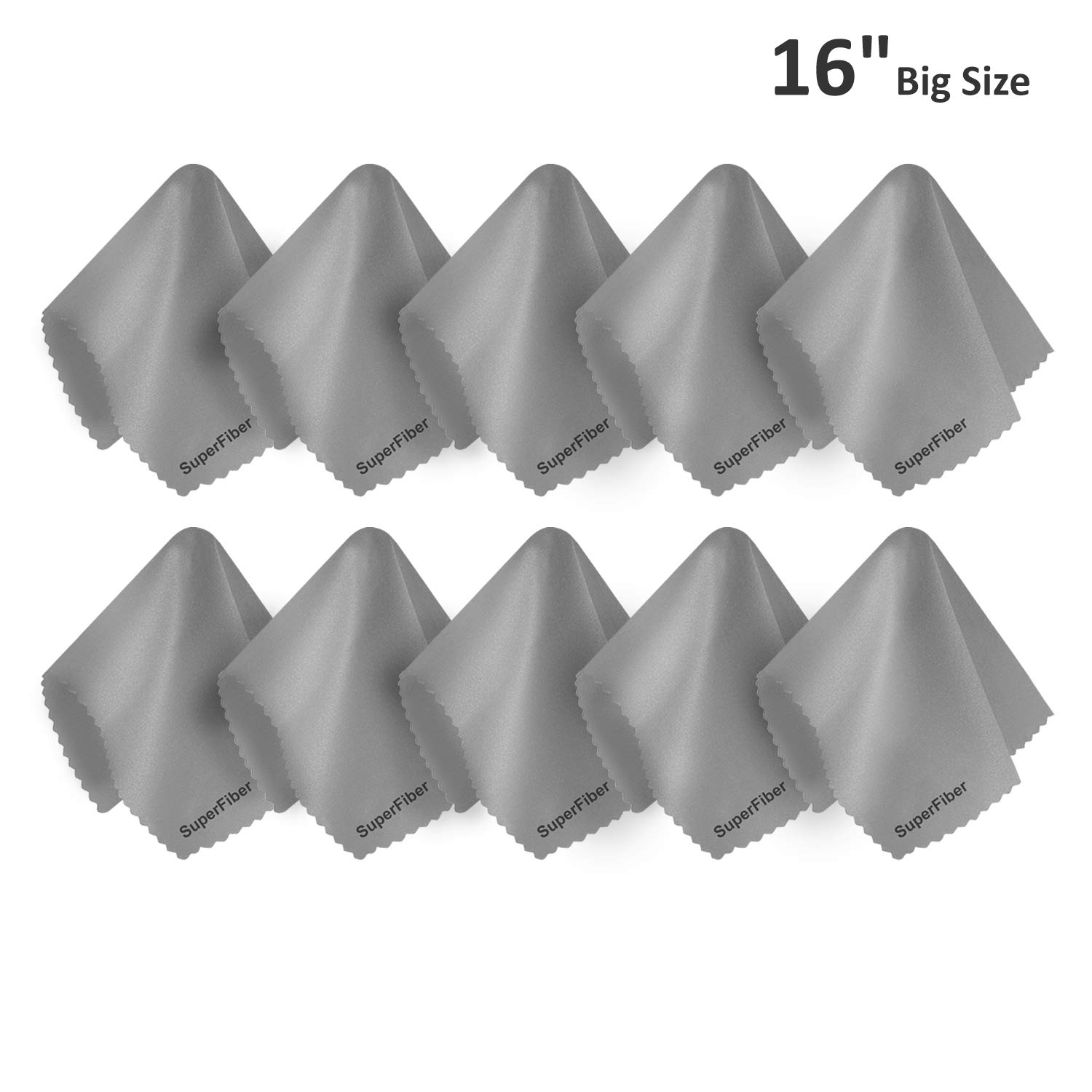 10 Pack Microfiber Cleaning Cloths 16